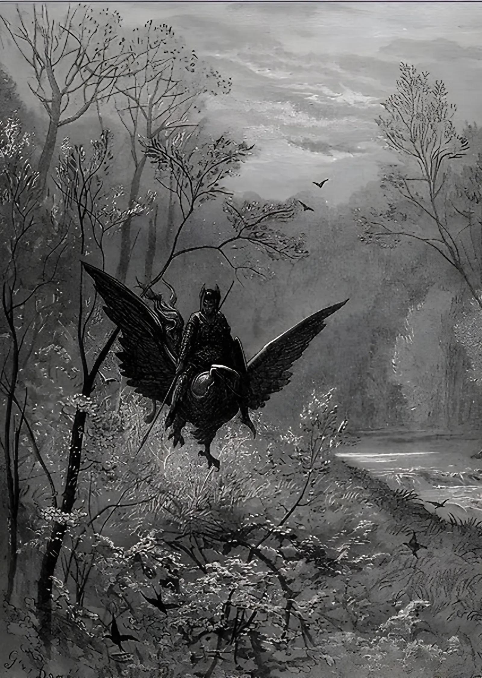 Hipogrif - Gustave Doré metal tablo