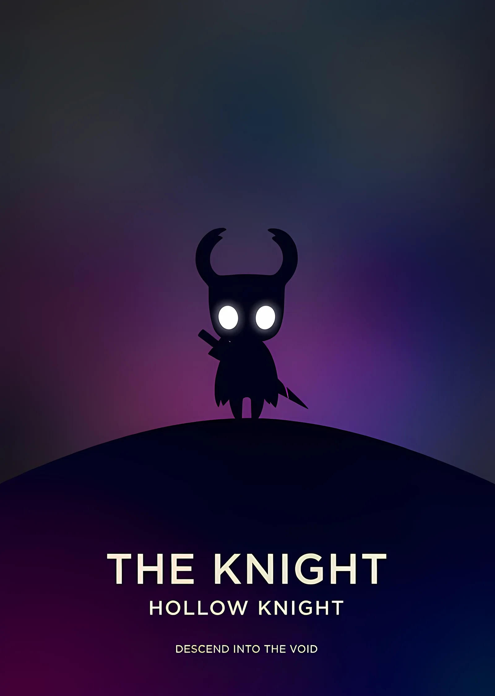 Hollow Knight: Mor Tepede Küçük Şövalye metal tablo