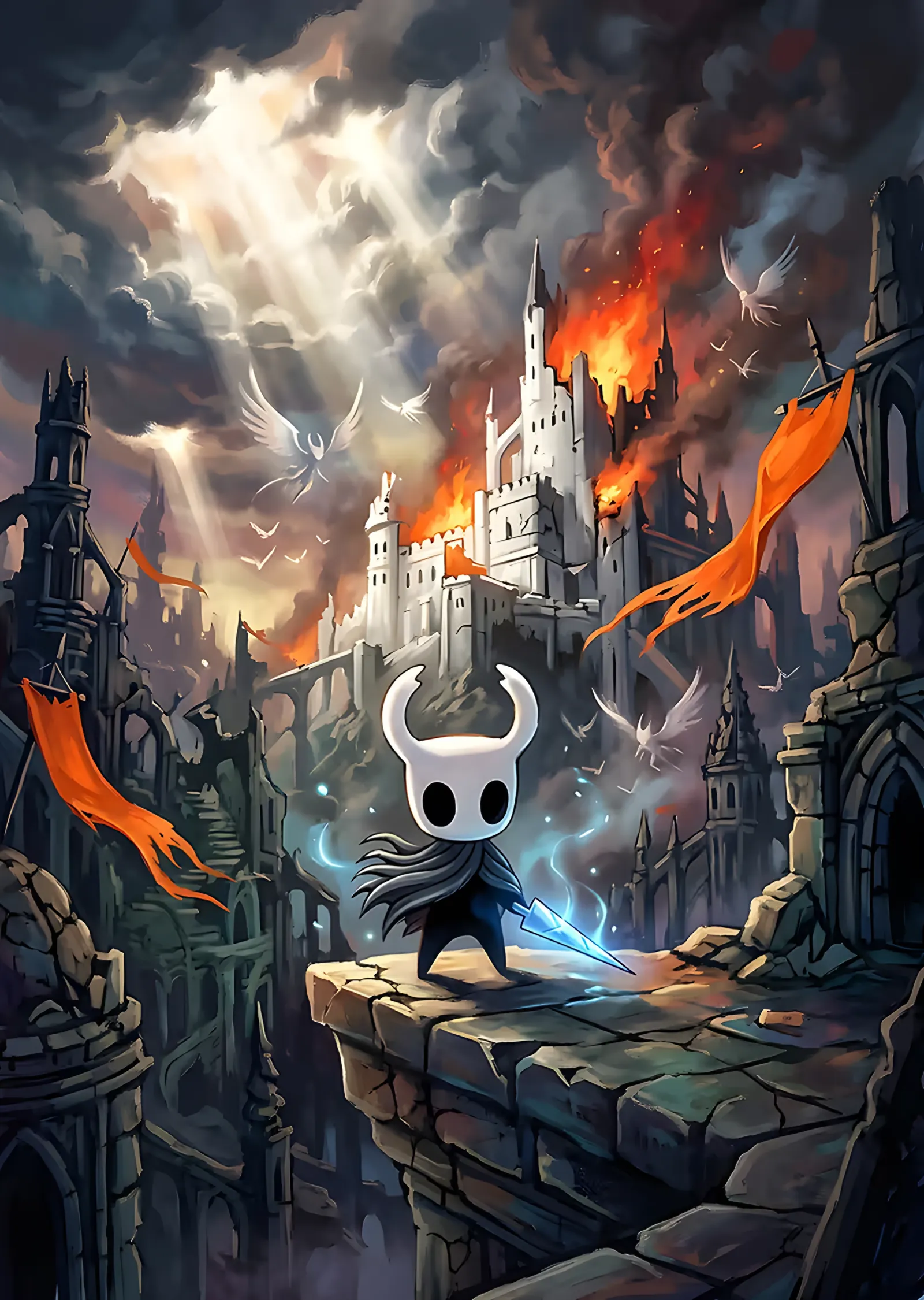 Hollow Knight: Yanan Hallownest'e Bakış metal tablo
