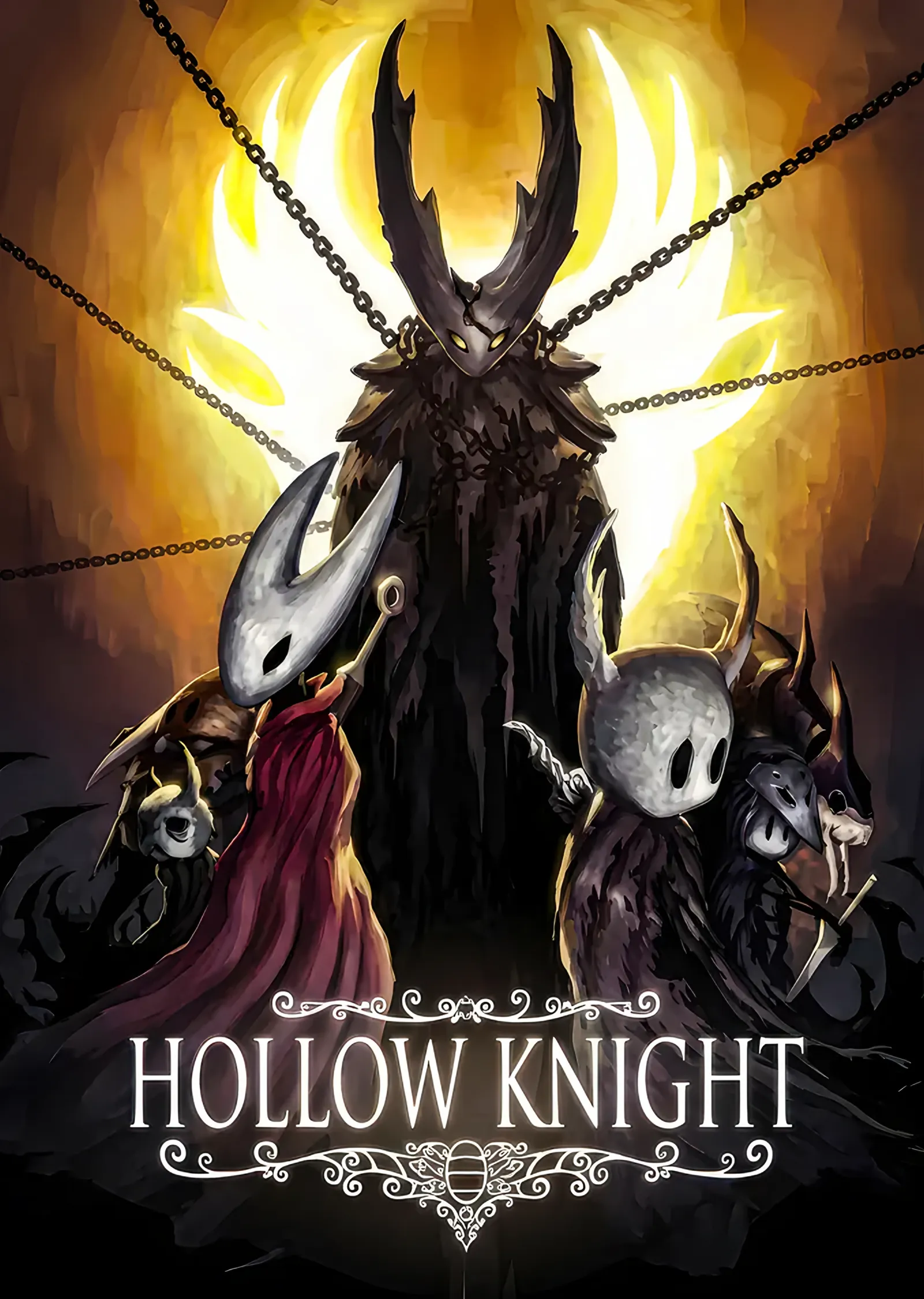 Hollow Knight: Zincirli Boynuzlu Kral metal tablo