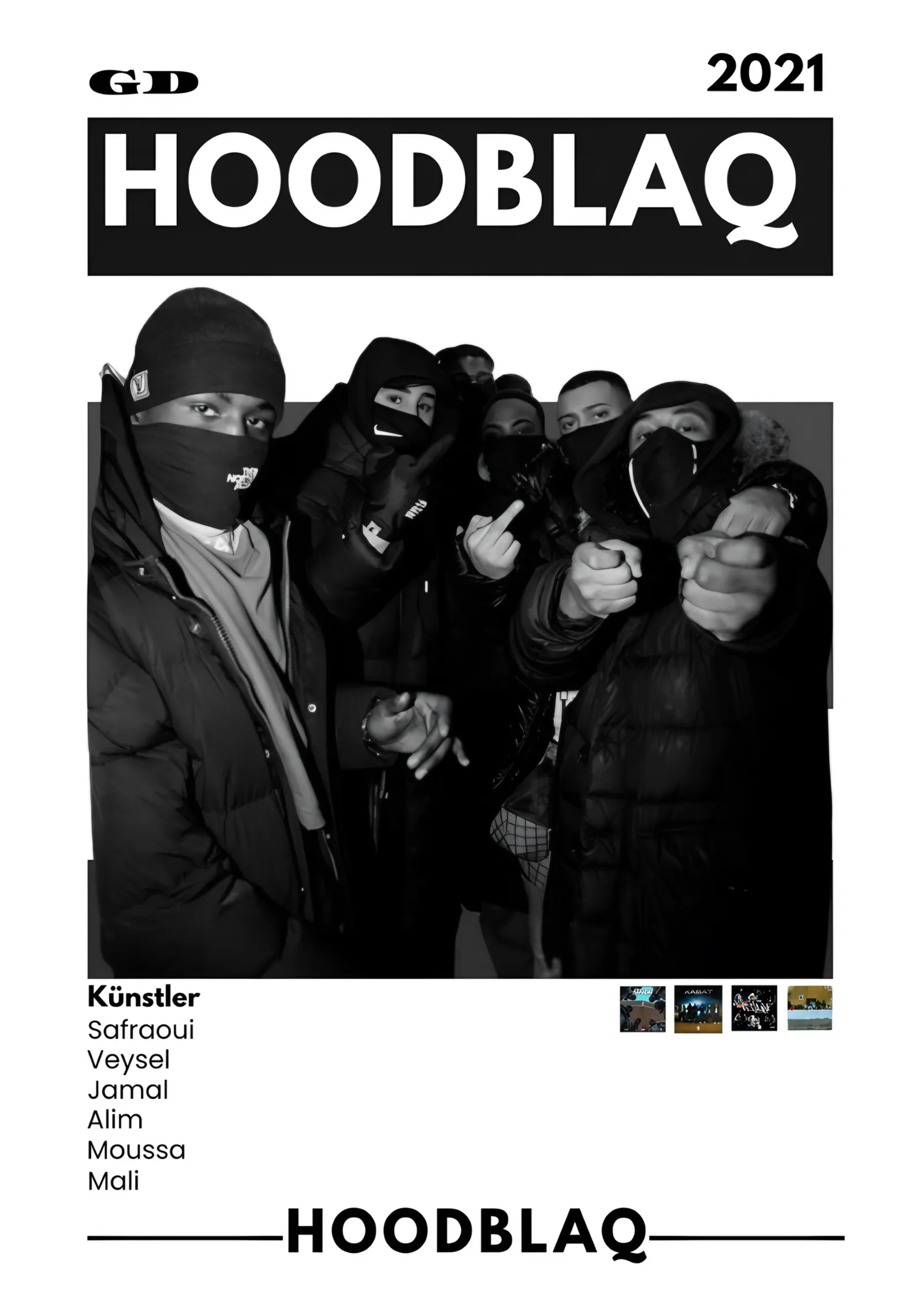 HoodBlaq: 2021 Künye Afişi metal tablo