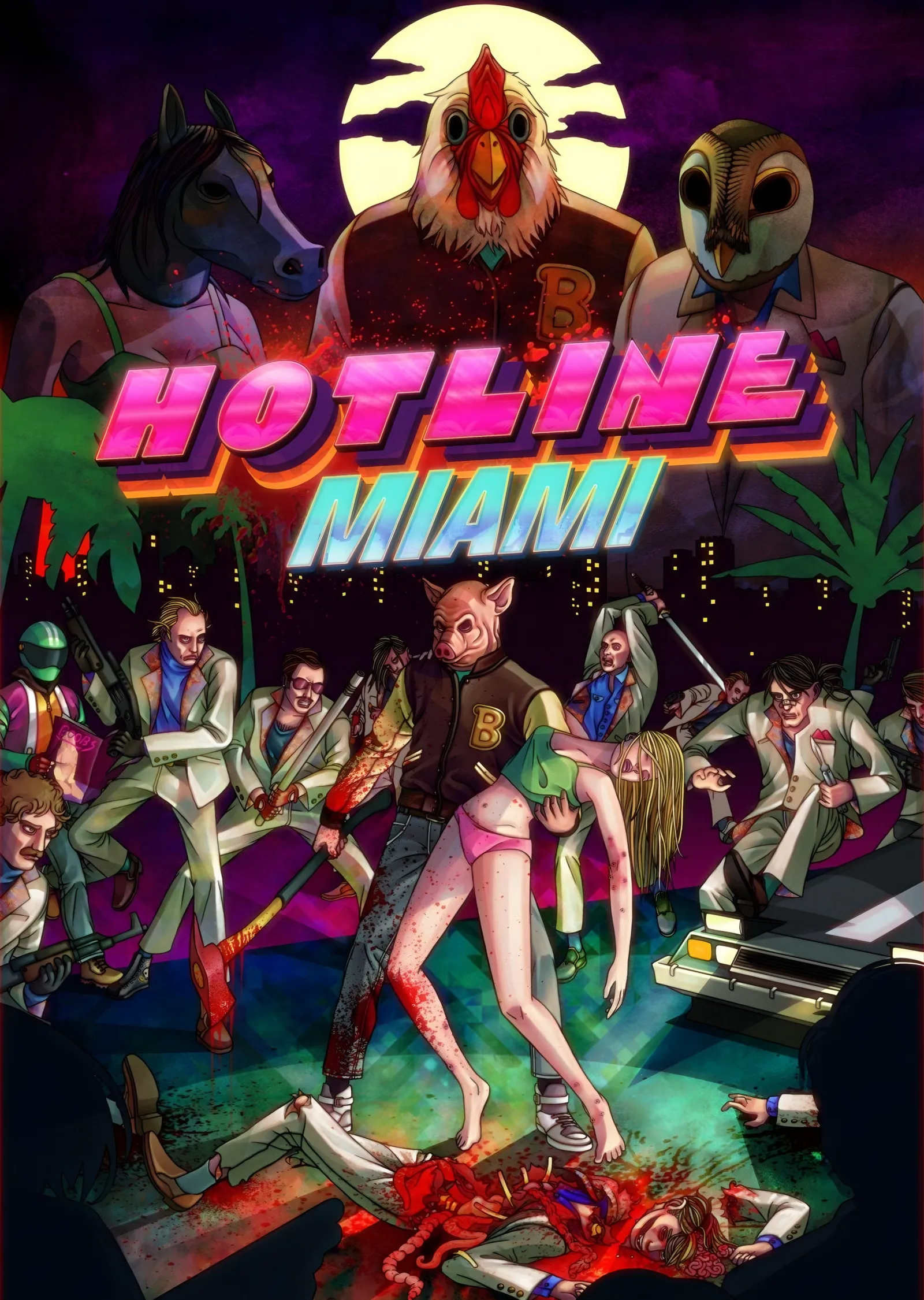 Hotline Miami - Kadro metal tablo