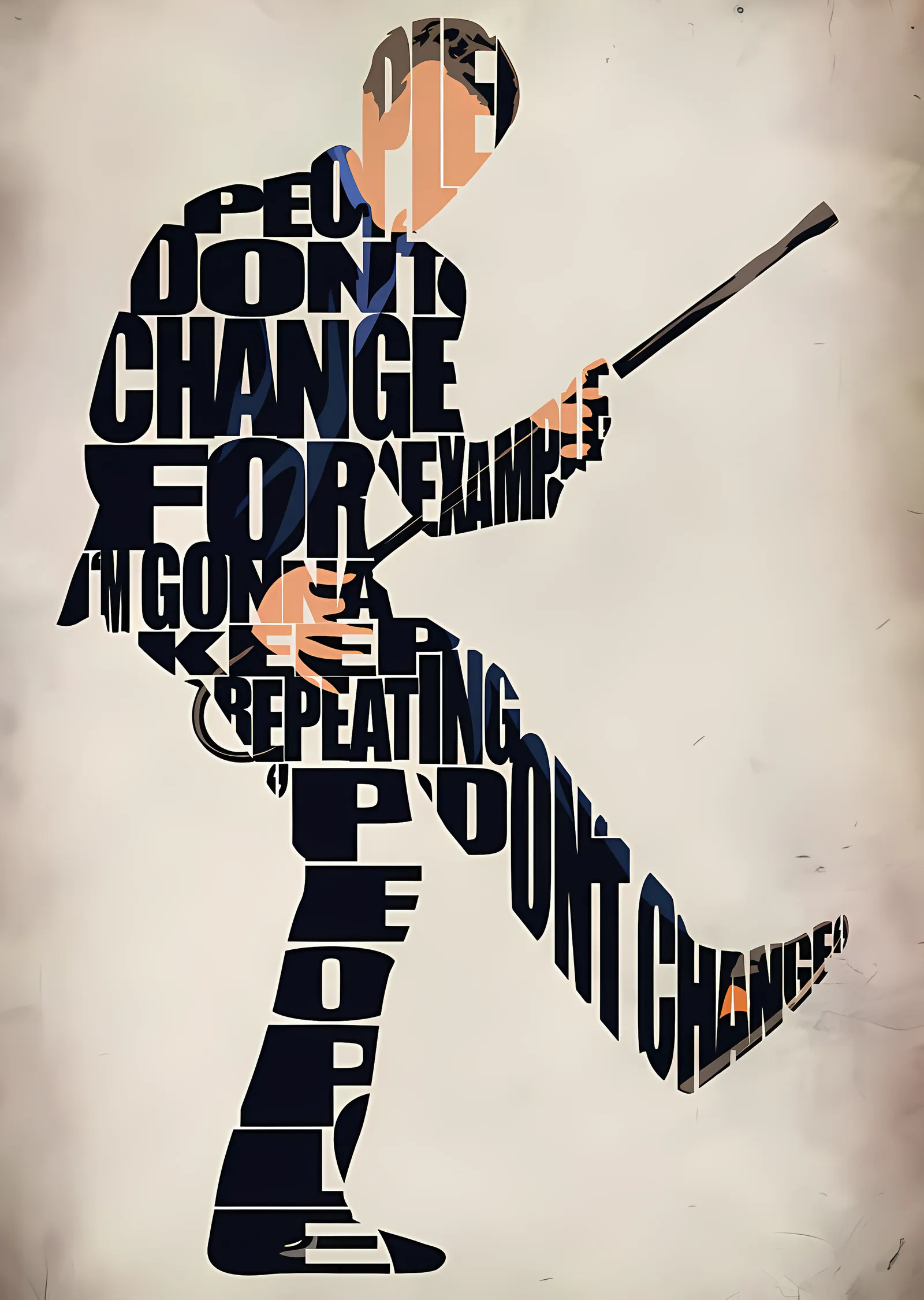 Dr. Gregory House - Tipografi Portre metal tablo