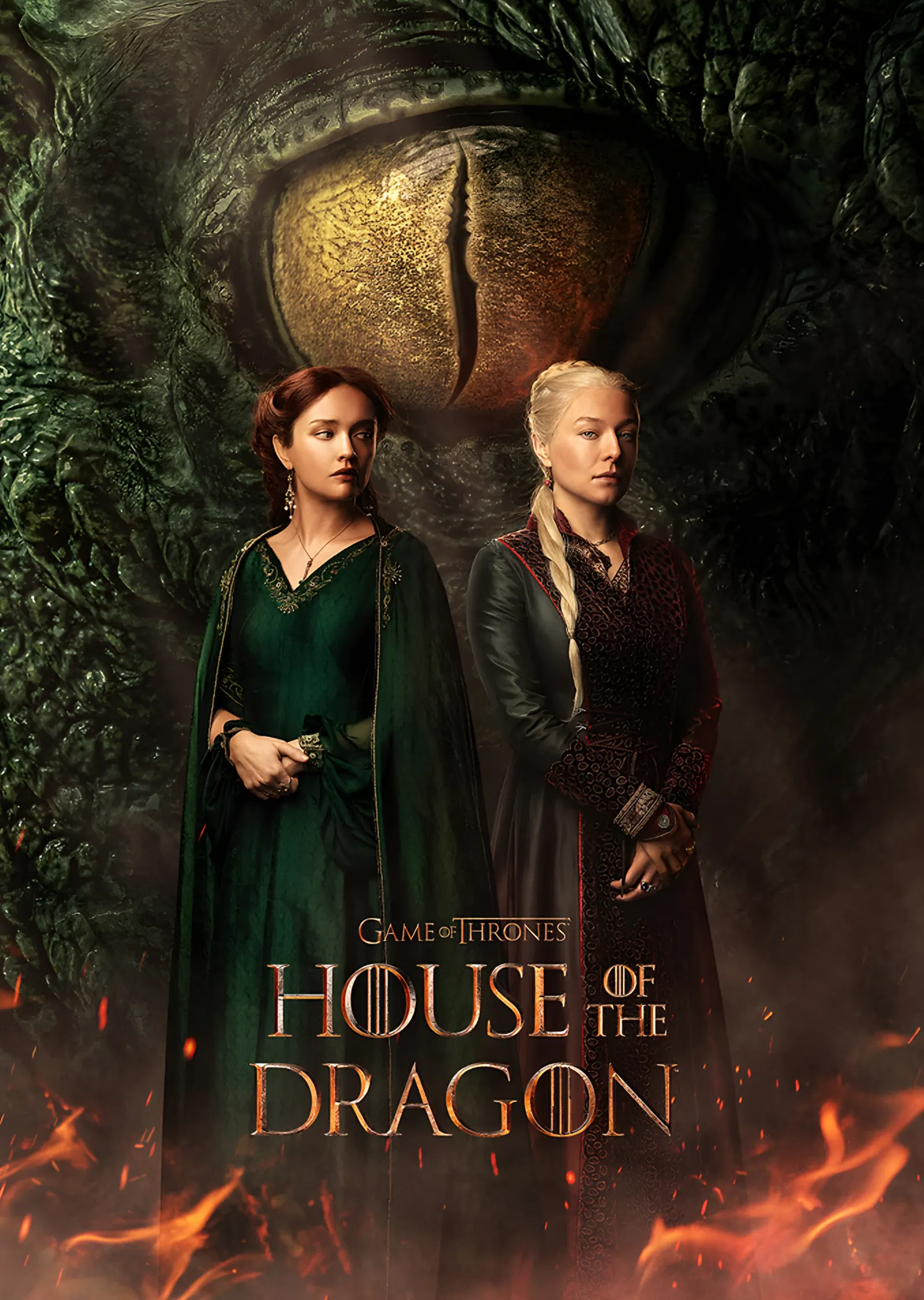 House of the Dragon: Ejderha Gözü Önünde İki Kadın metal tablo