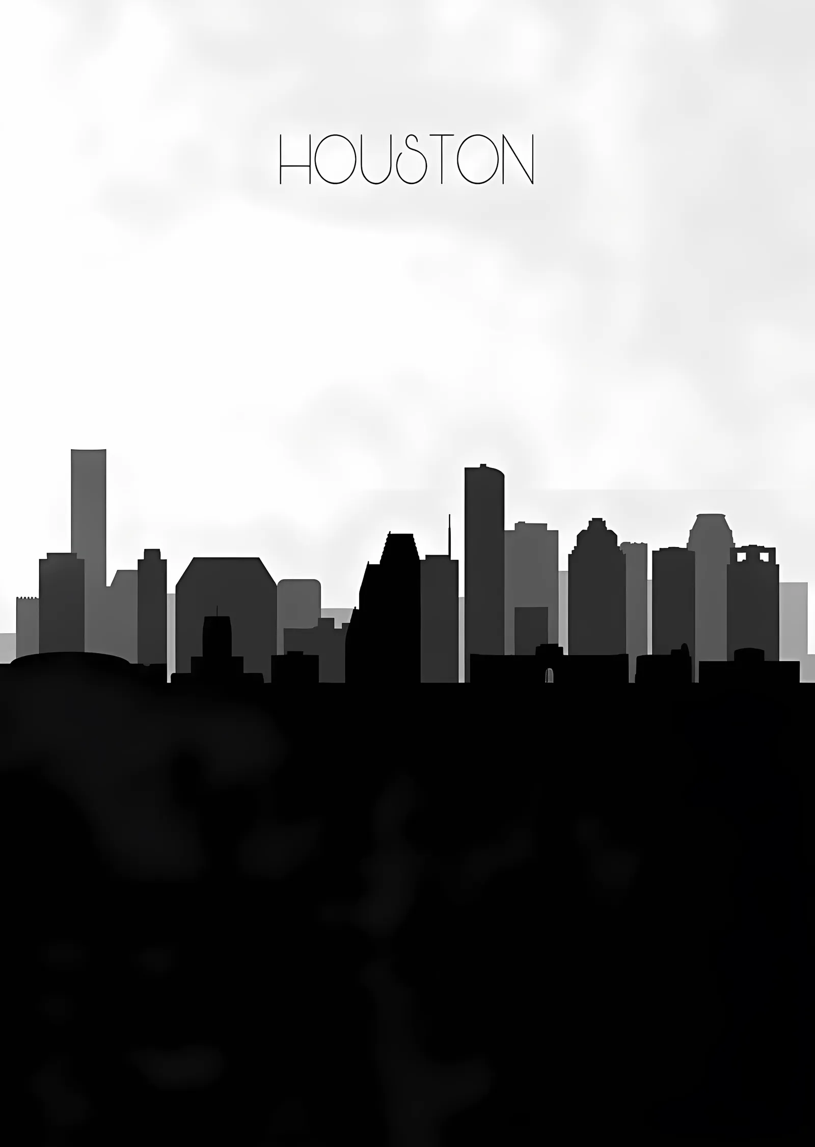 Houston Silueti II metal tablo