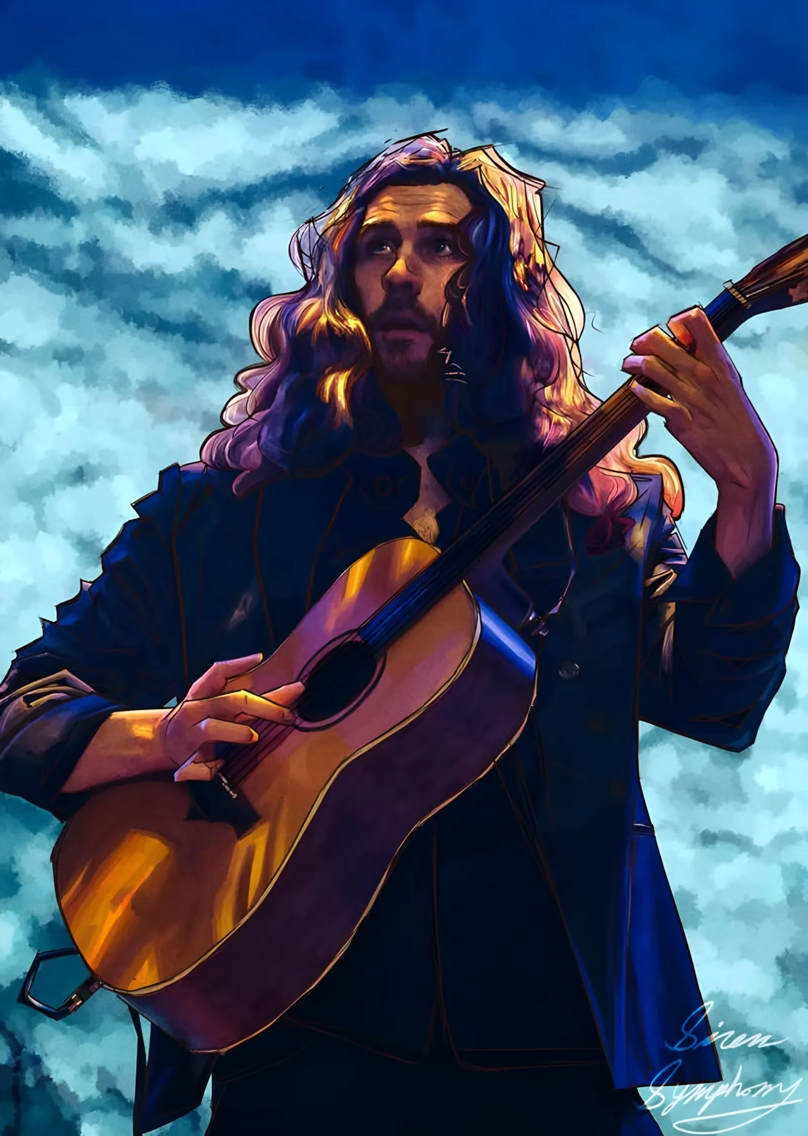 Hozier - Mavi Gökyüzünde Gitar metal tablo