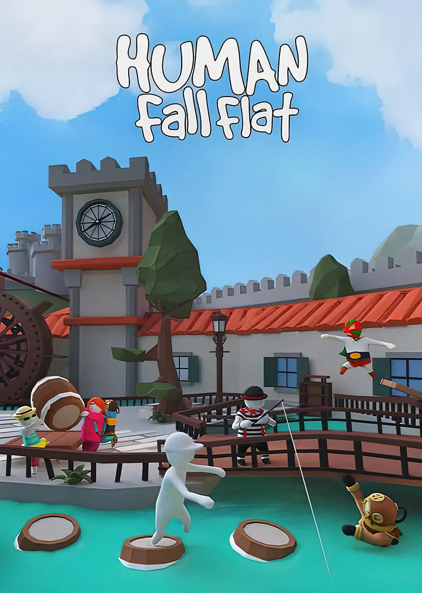 Human Fall Flat: Kasabada Beyaz Figürler metal tablo
