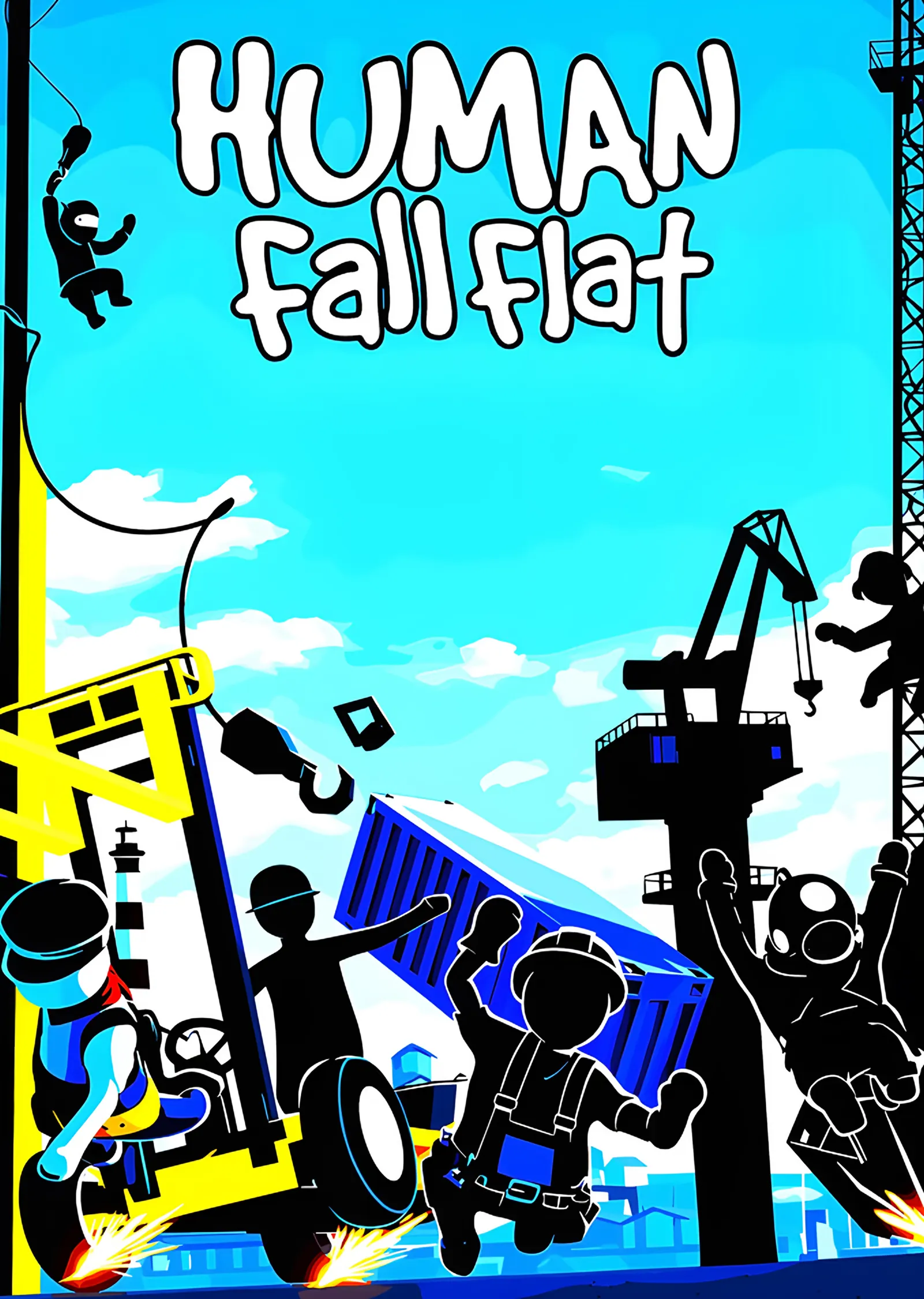 Human Fall Flat: Mavi Gökte İnşaat Kaosu metal tablo