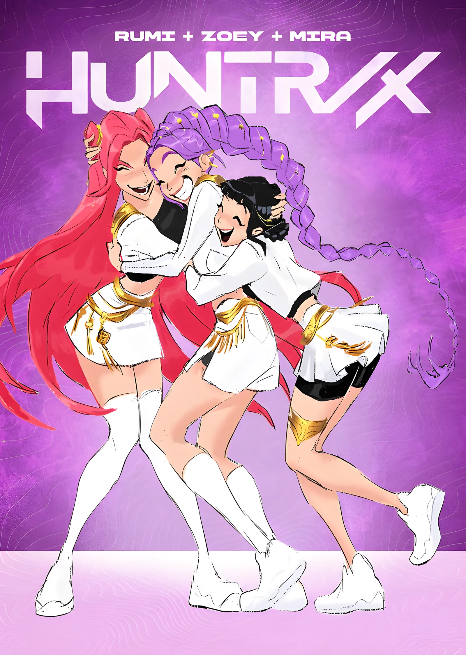Huntrix - Sarılma metal tablo