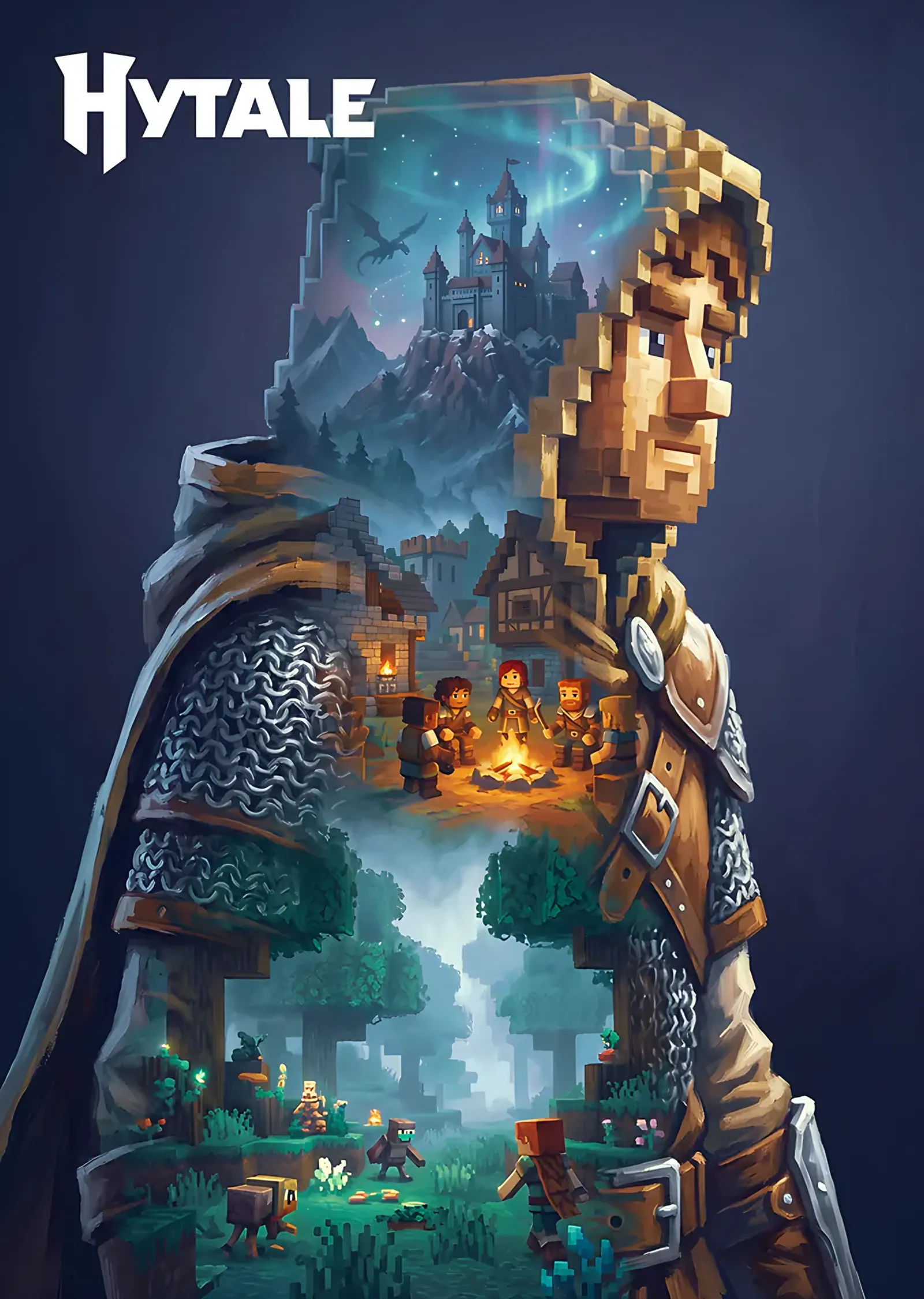 Hytale: Kapüşonun İçinde Voksel Dünyası metal tablo