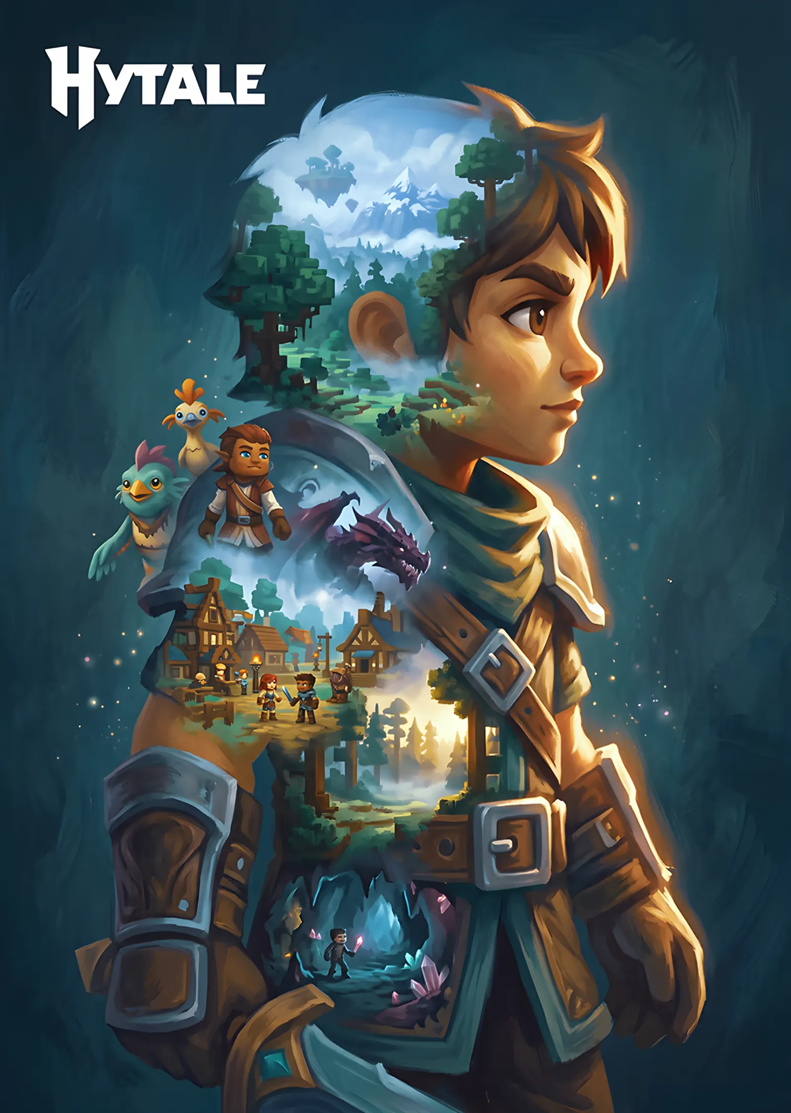 Hytale: Profilin İçinde Voksel Dünyası metal tablo