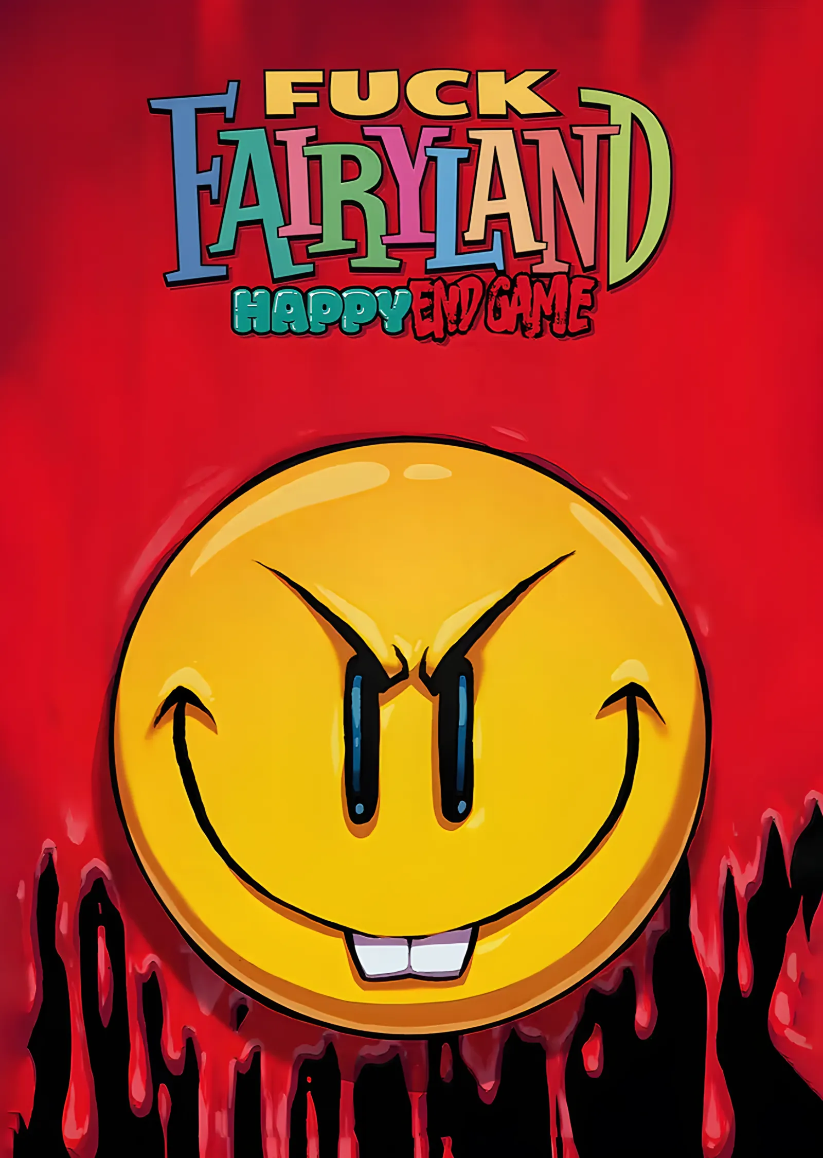 I Hate Fairyland: Kanlı Zeminde Sırıtan Yüz metal tablo