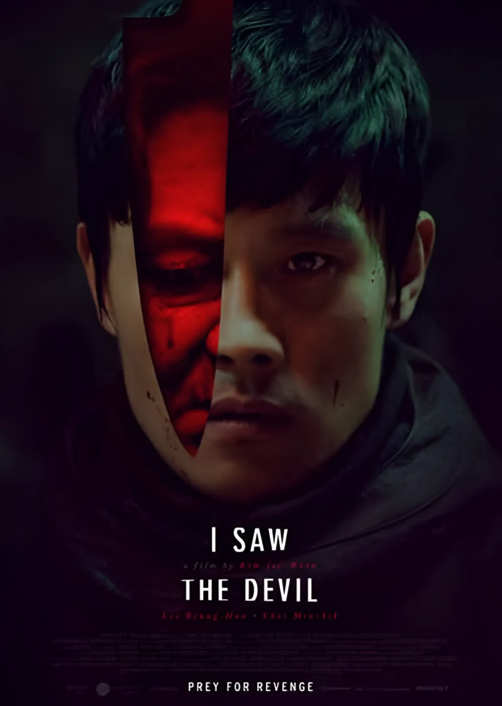 I Saw the Devil İkiye Bölünmüş metal tablo