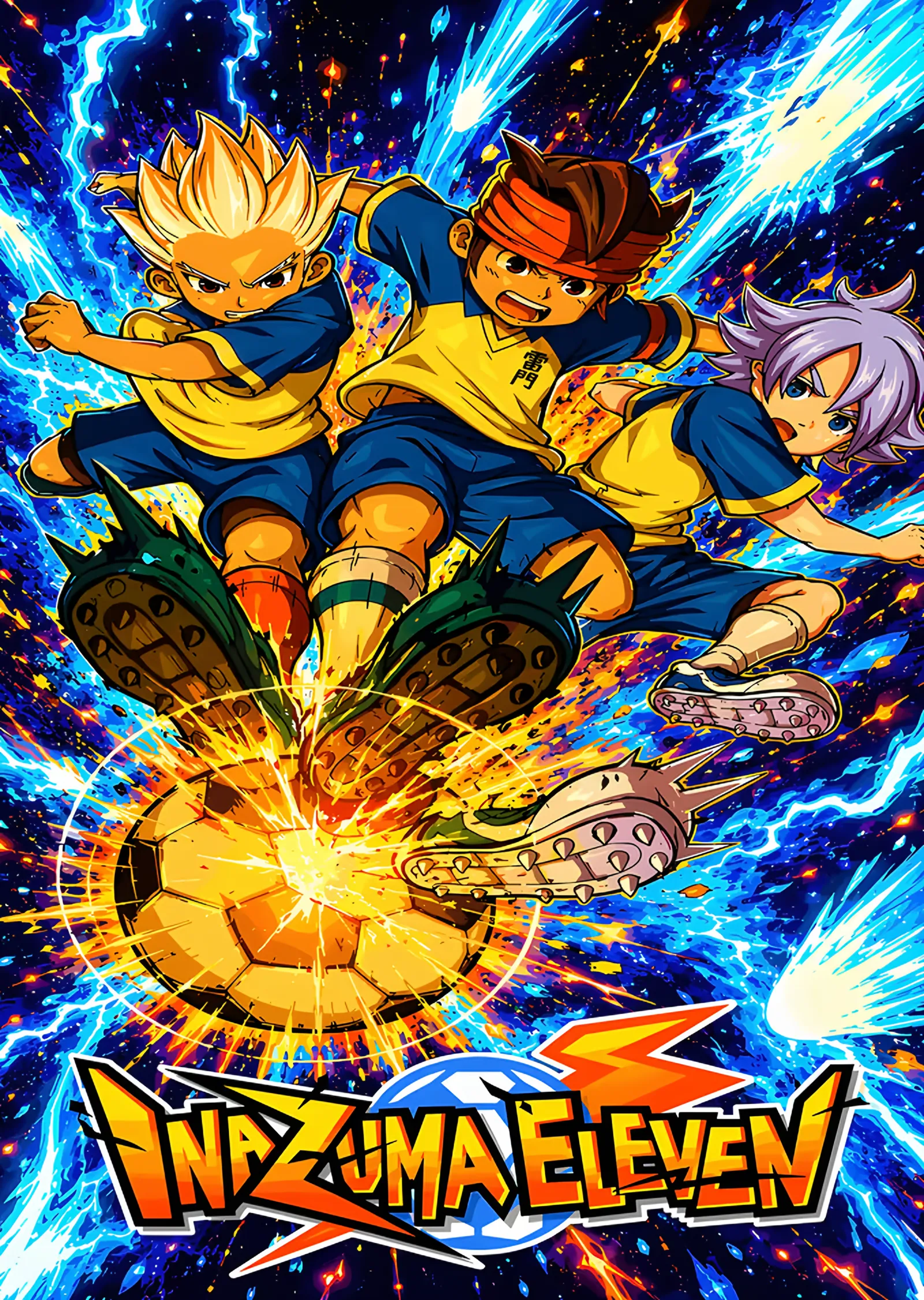 Inazuma Eleven: Alevli Şut Anı metal tablo