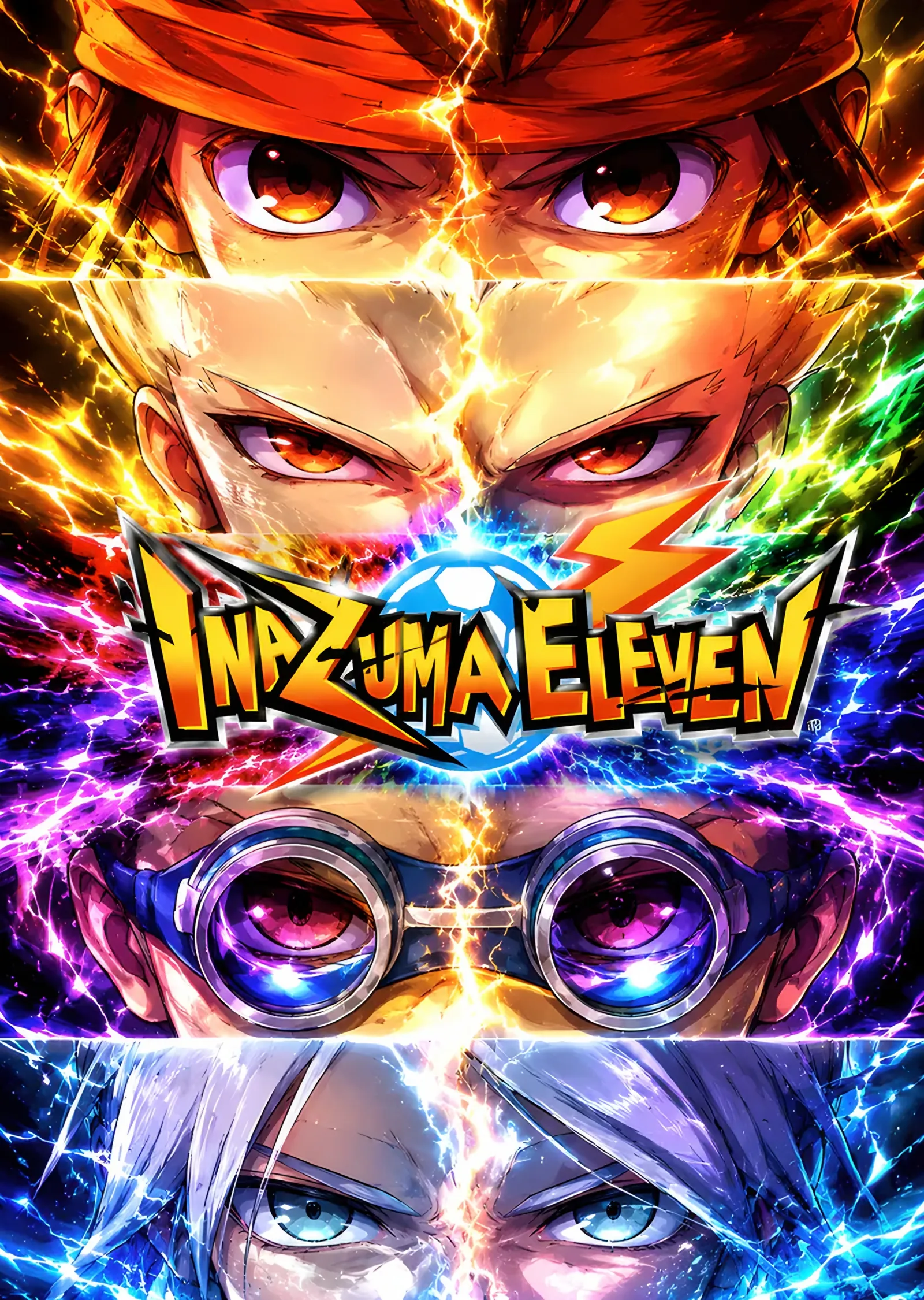 Inazuma Eleven: Karakter Gözleri Montajı metal tablo
