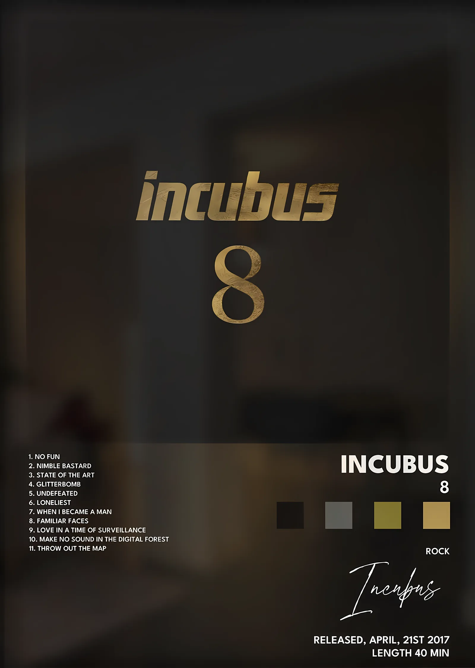 Incubus: 8 metal tablo