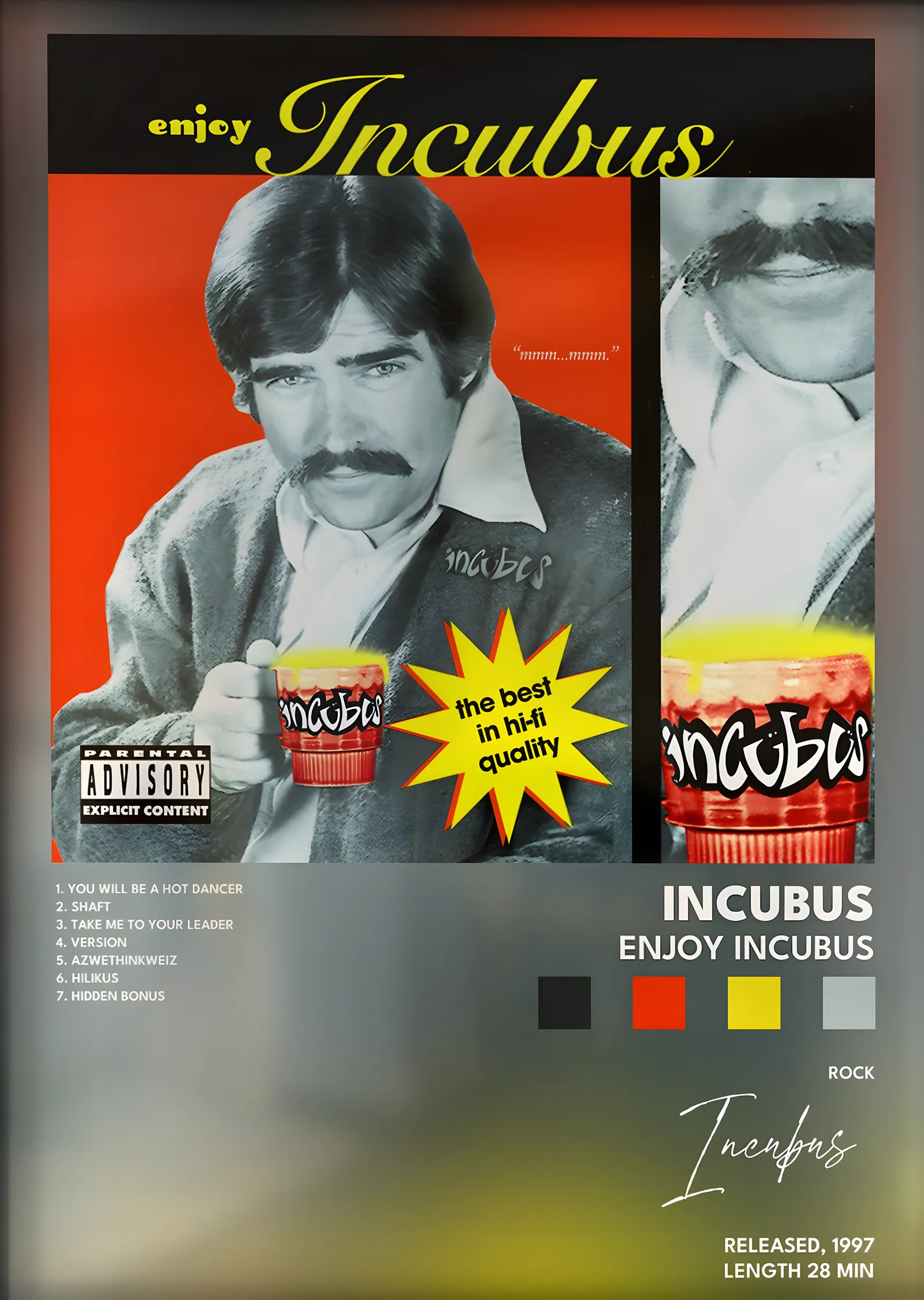 Incubus: Enjoy Incubus metal tablo
