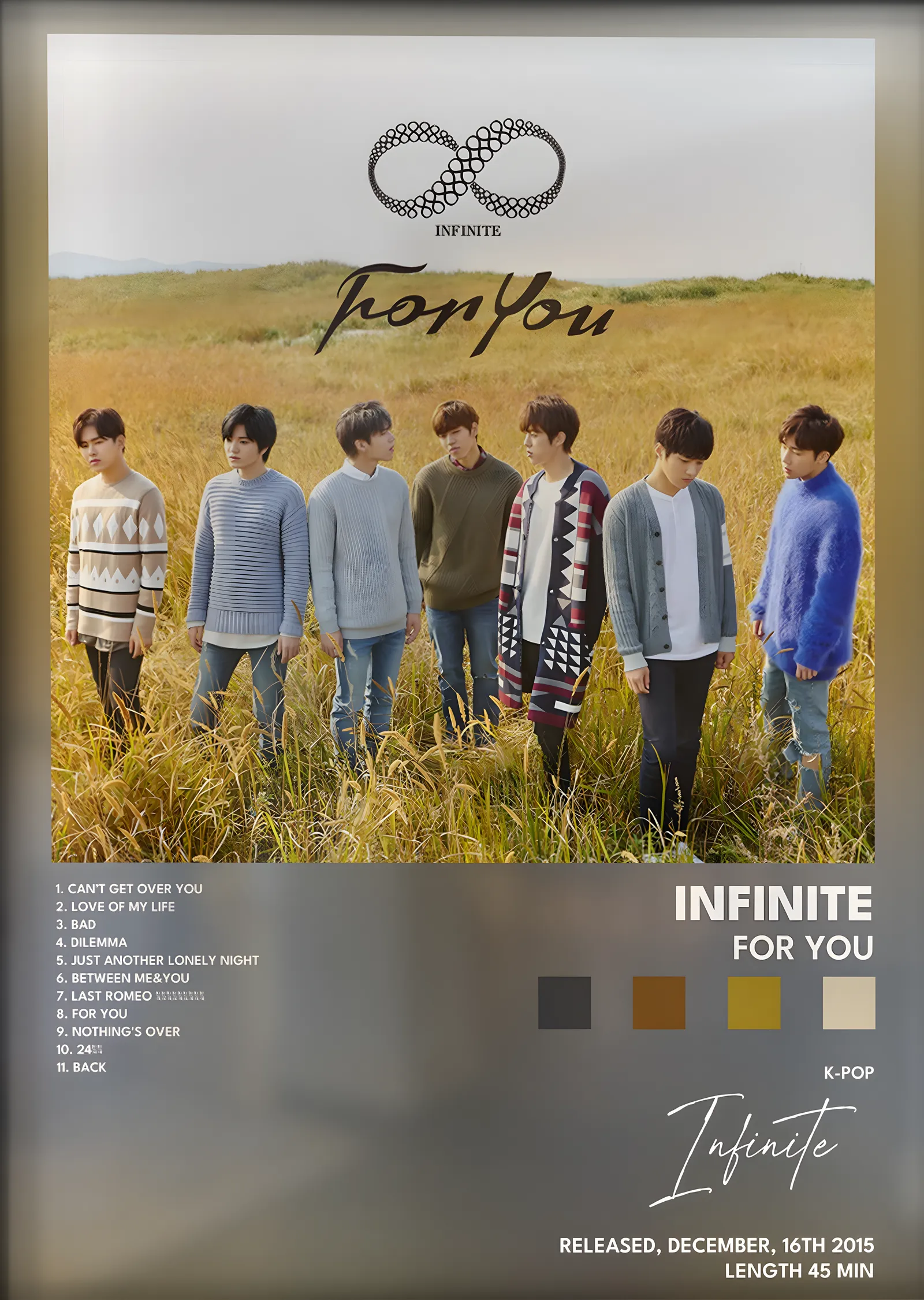 Infinite: For You metal tablo