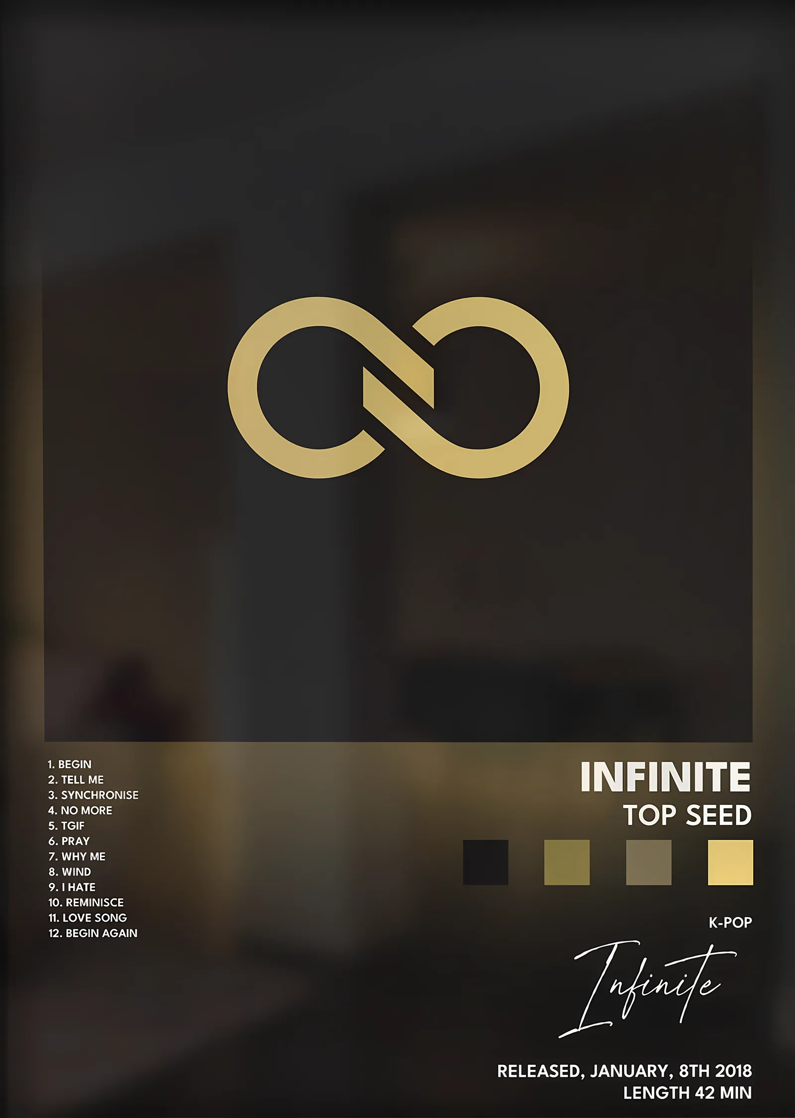 Infinite: Top Seed metal tablo