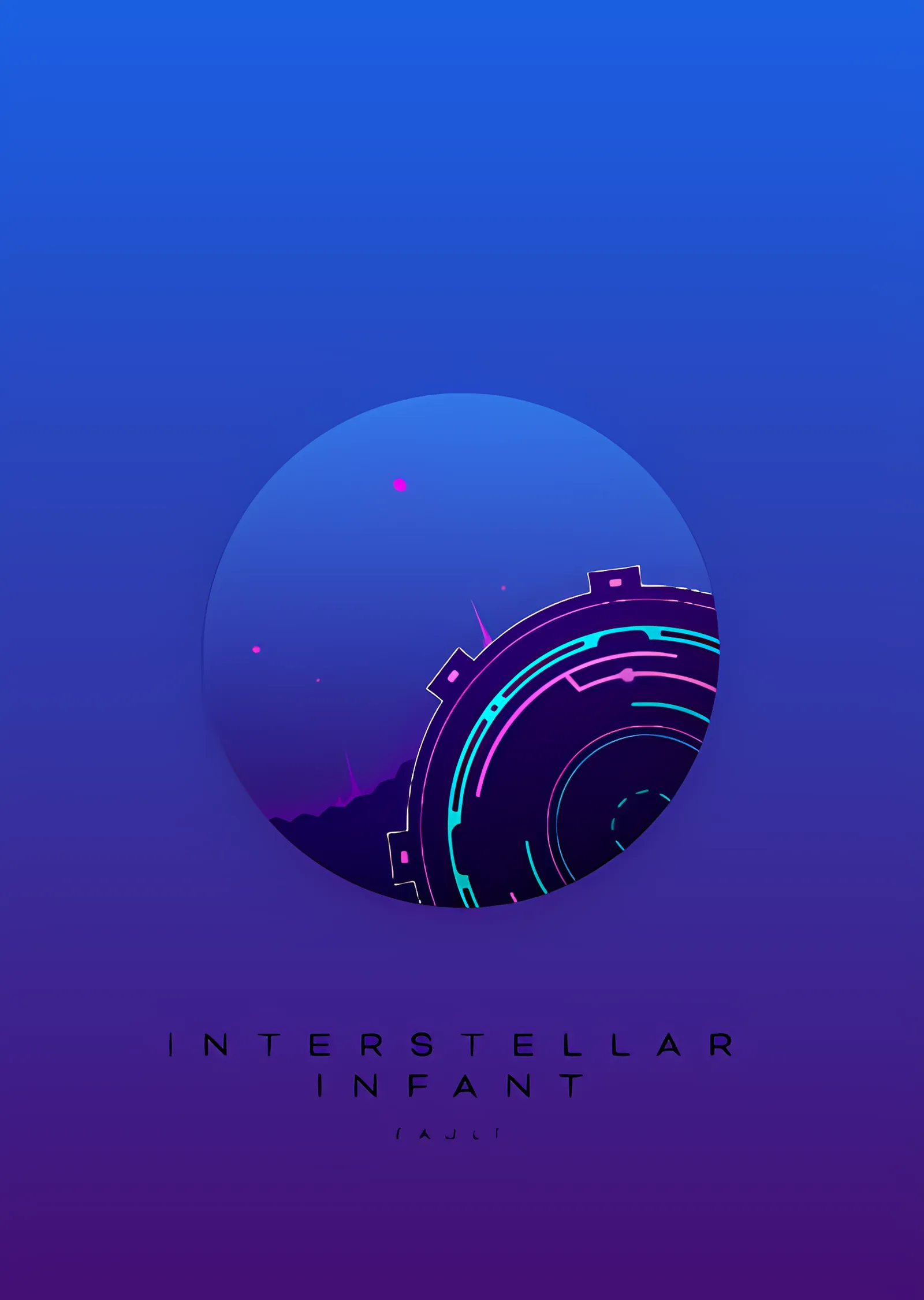 Interstellar Infant - Mavi Küre metal tablo