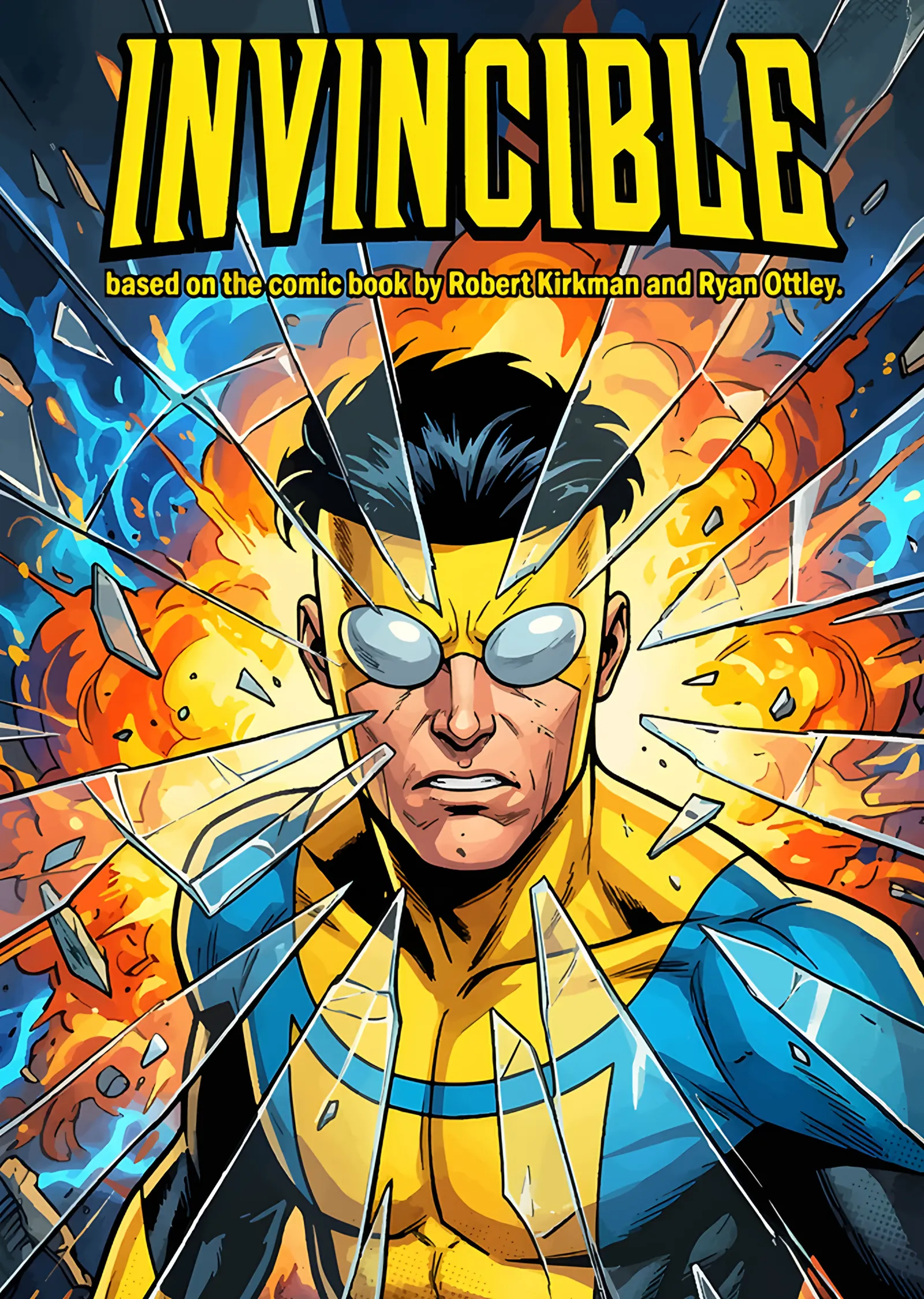 Invincible: Kanlı Yüzle Kırık Zemin metal tablo
