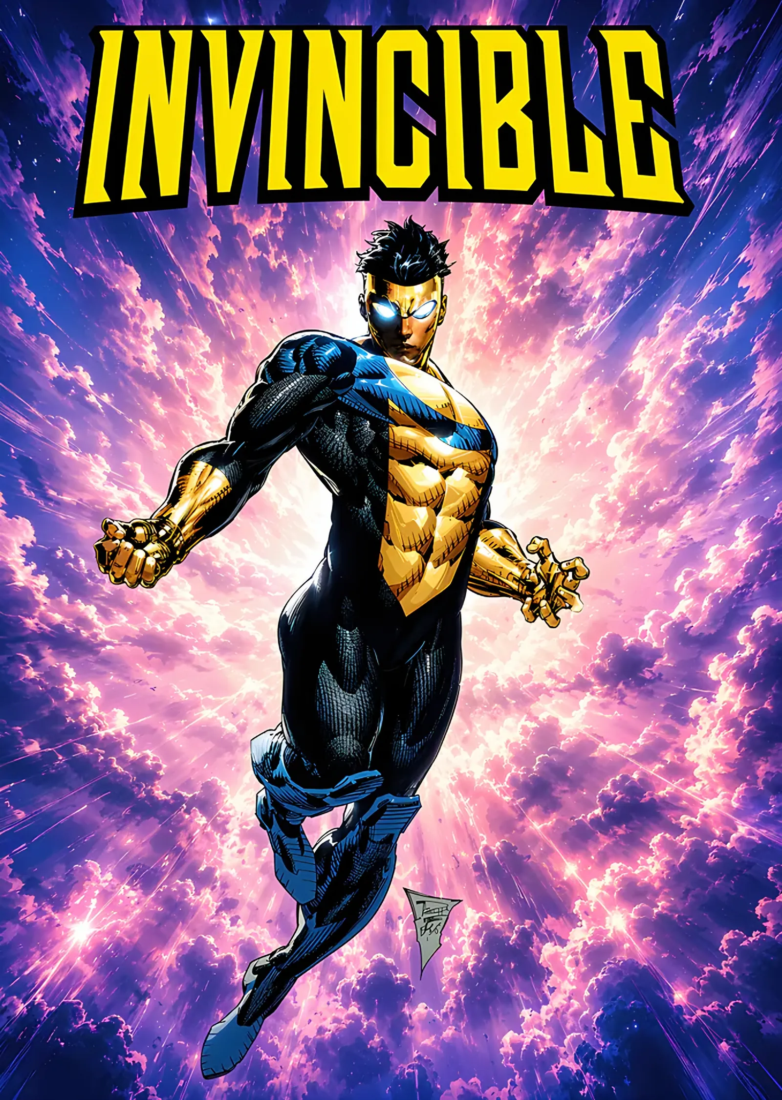 Invincible: Mor Bulutsuda Uçuş metal tablo