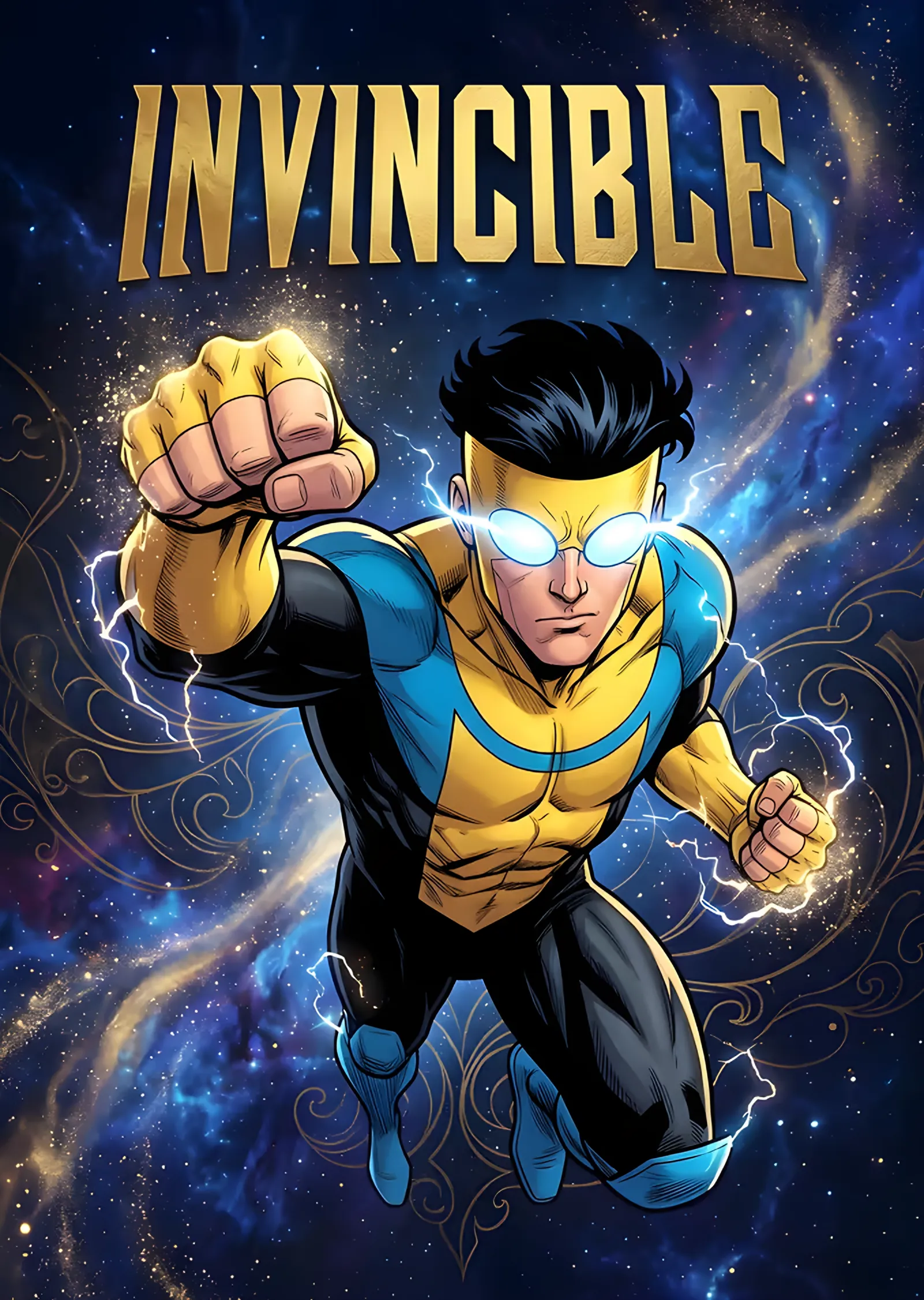 Invincible: Yıldız Girdabında Yumruk metal tablo