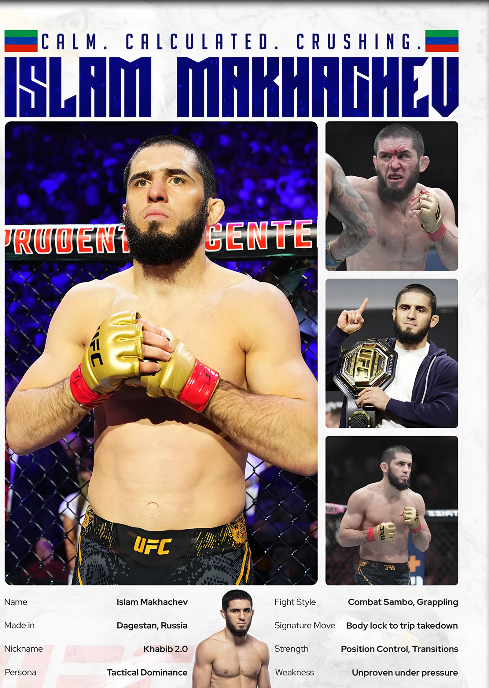 Islam Makhachev Sakin Hesap metal tablo