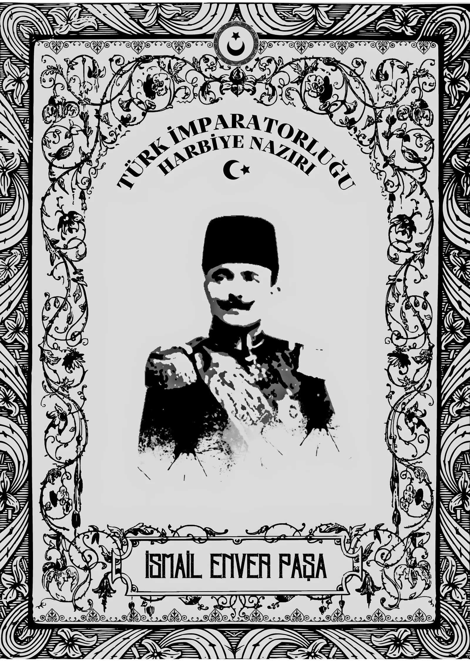 İsmail Enver Paşa - Harbiye Nazırı metal tablo
