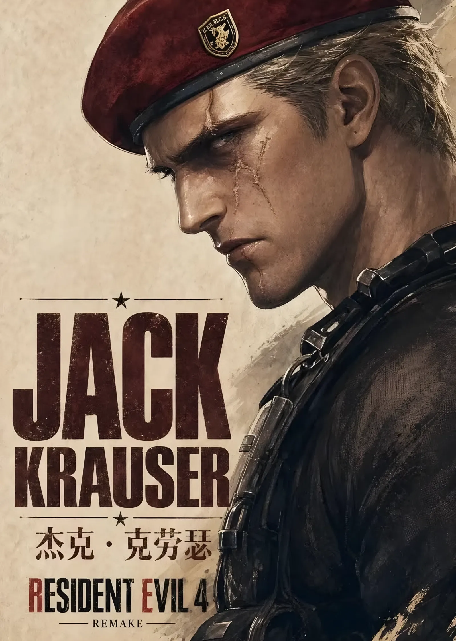 Jack Krauser - Resident Evil 4 metal tablo