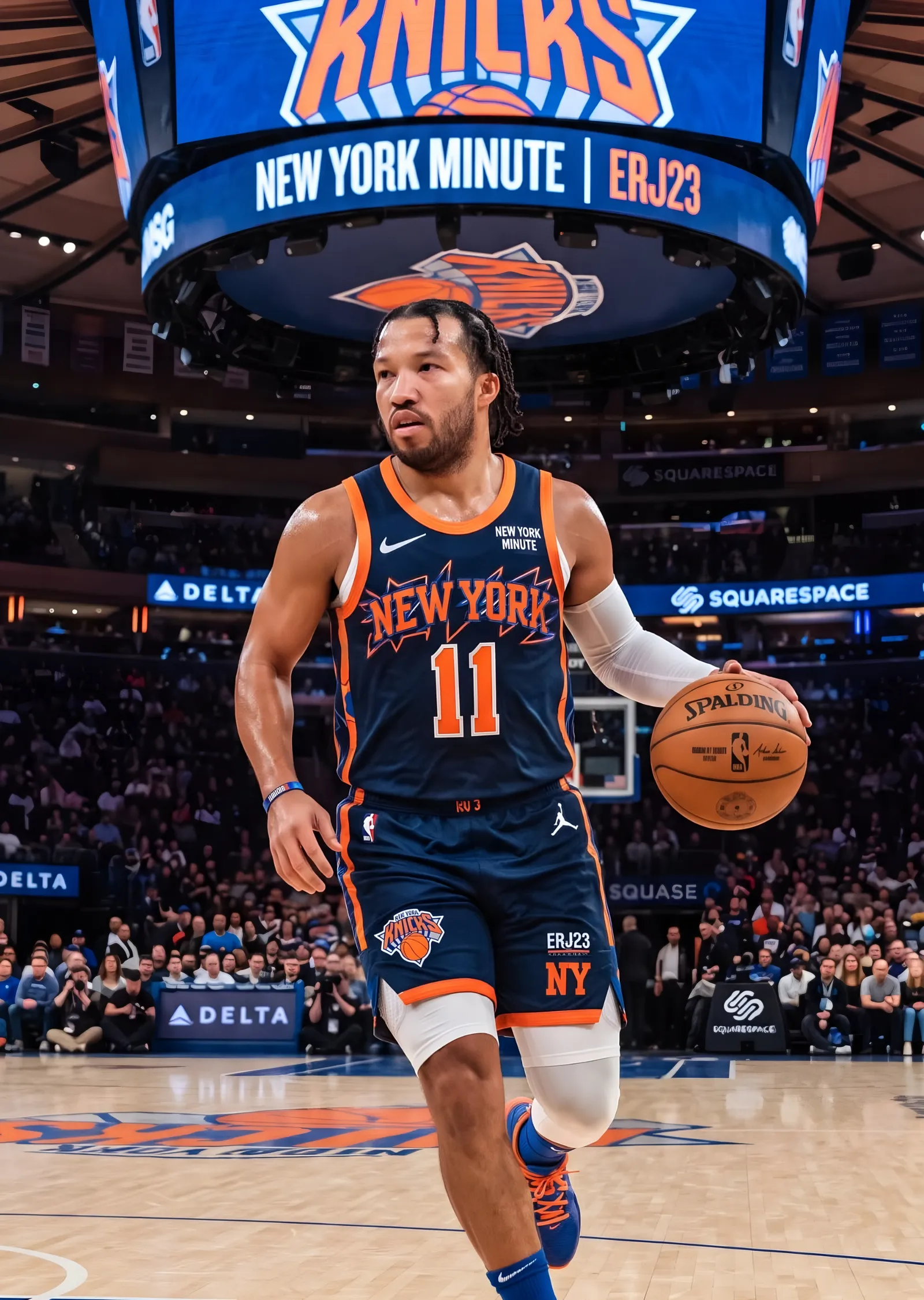 Jalen Brunson: Madison Square Garden metal tablo