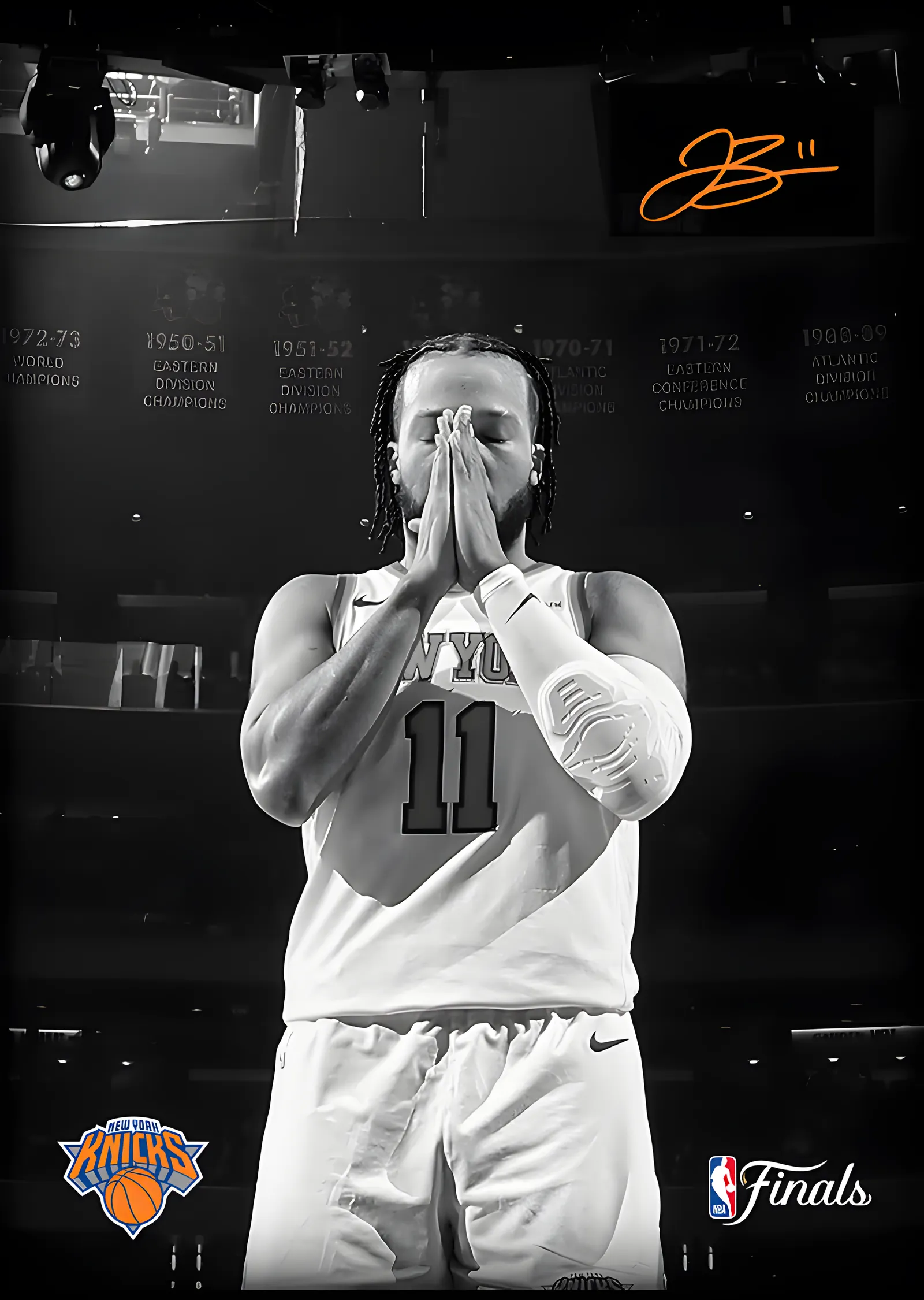 Jalen Brunson - New York Knicks metal tablo