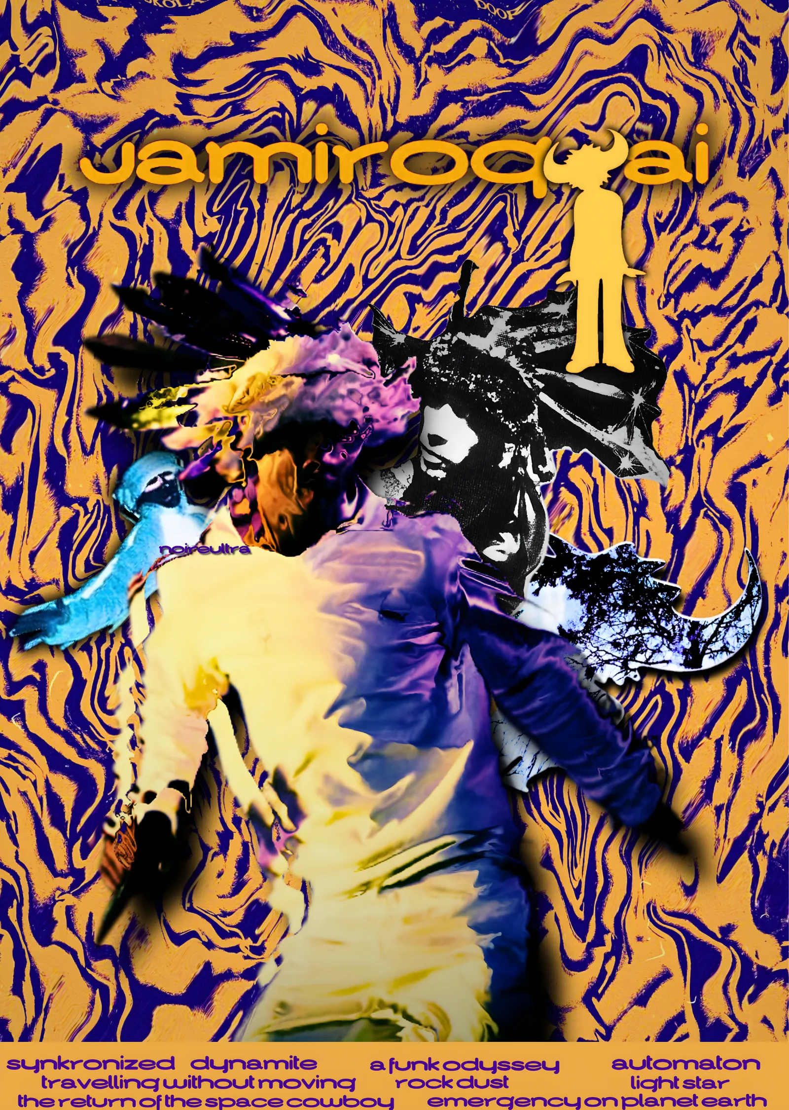 Jamiroquai - Psikedelik Afiş metal tablo