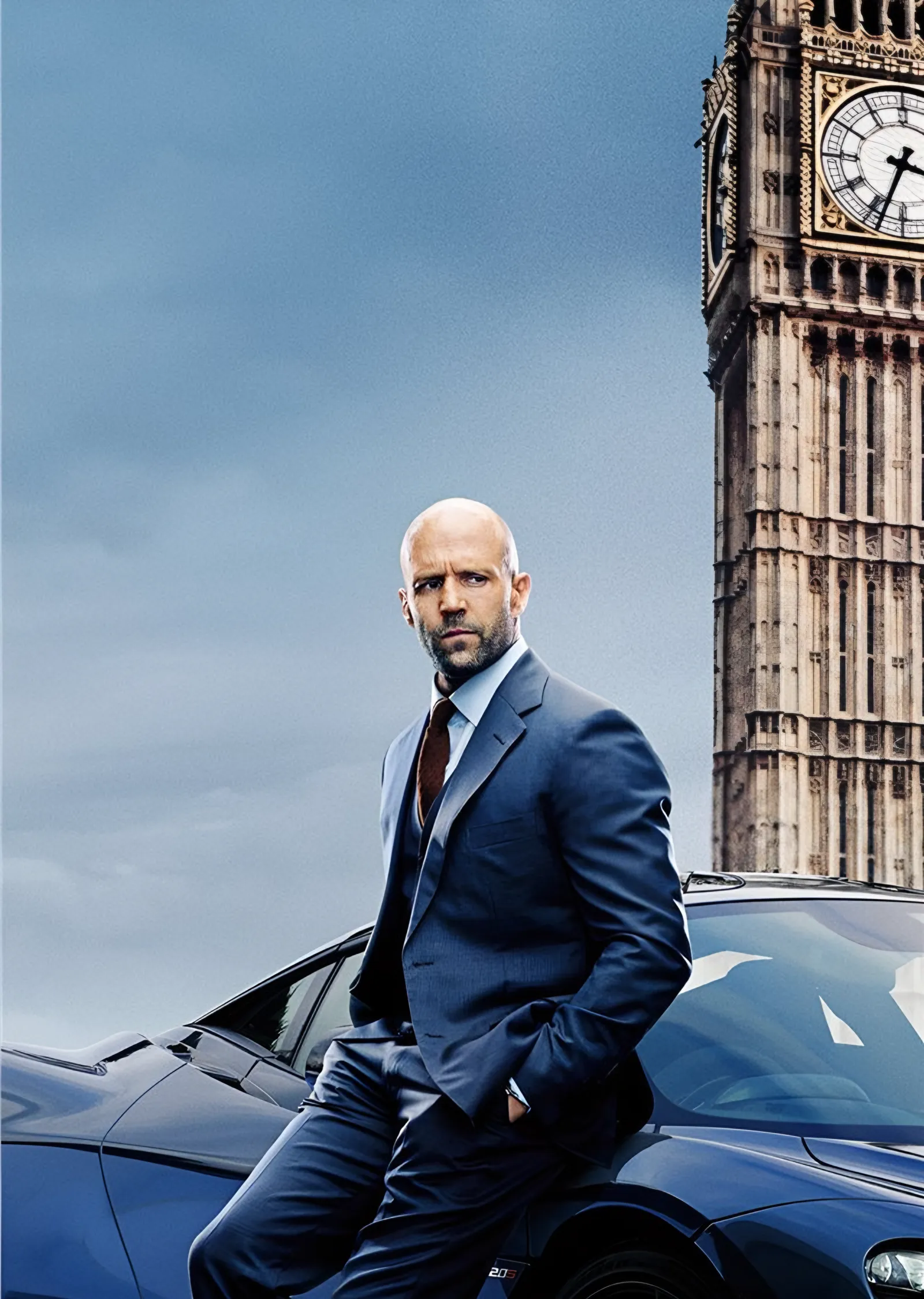 Jason Statham: Big Ben Önünde metal tablo