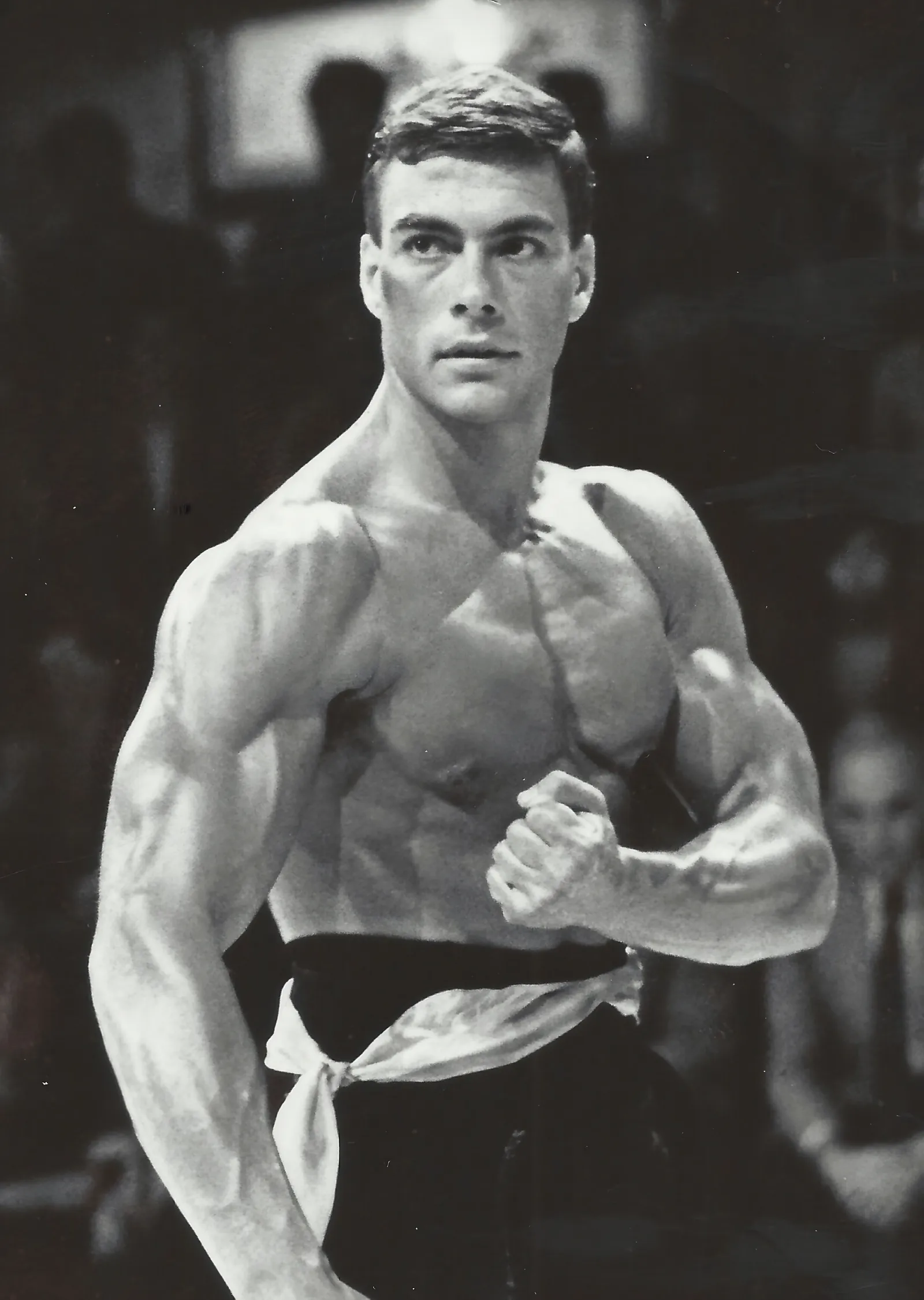 Jean-Claude Van Damme: Siyah Beyaz Duruş metal tablo