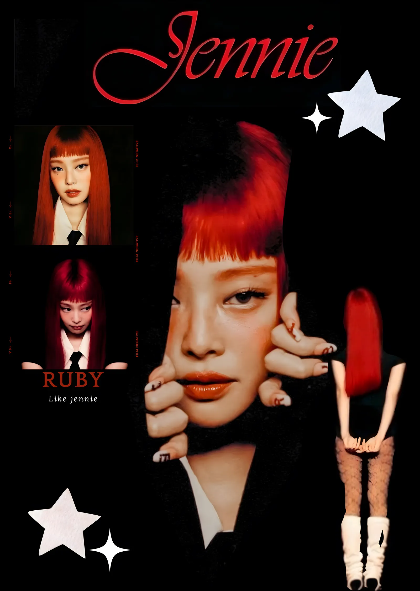 Jennie - Ruby Kolajı metal tablo