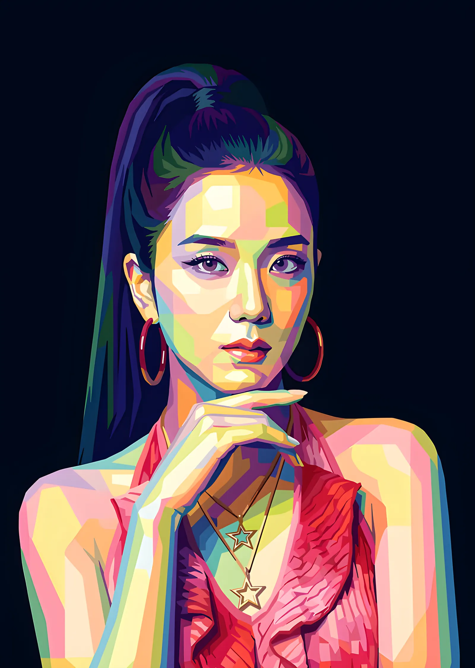 Jisoo - Halka Küpeler metal tablo