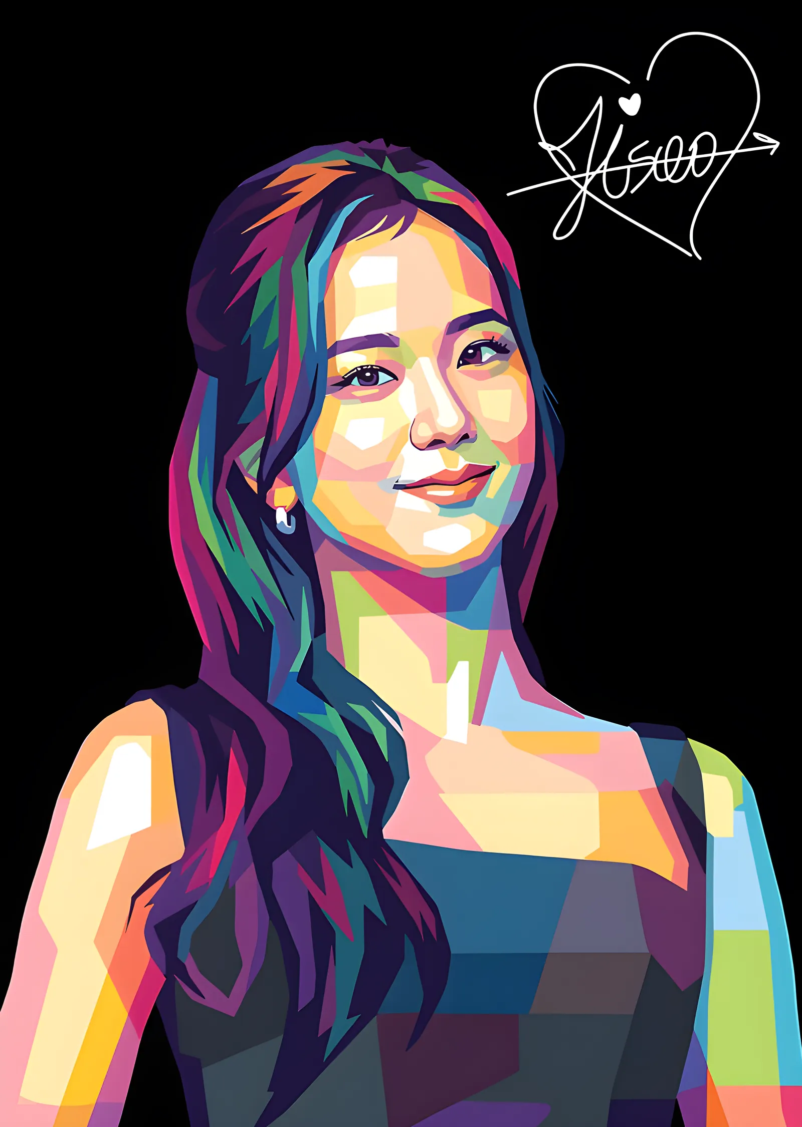 Jisoo - Renk Blokları metal tablo