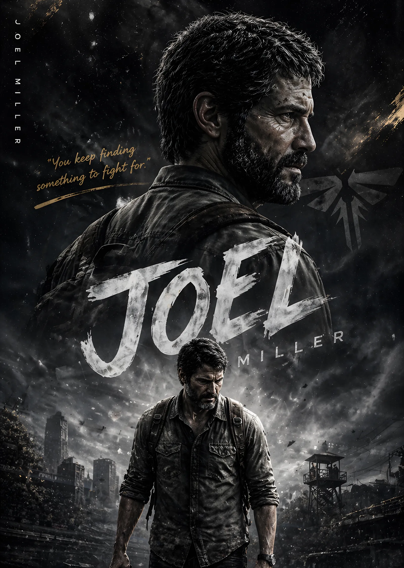 Joel Miller - The Last of Us metal tablo