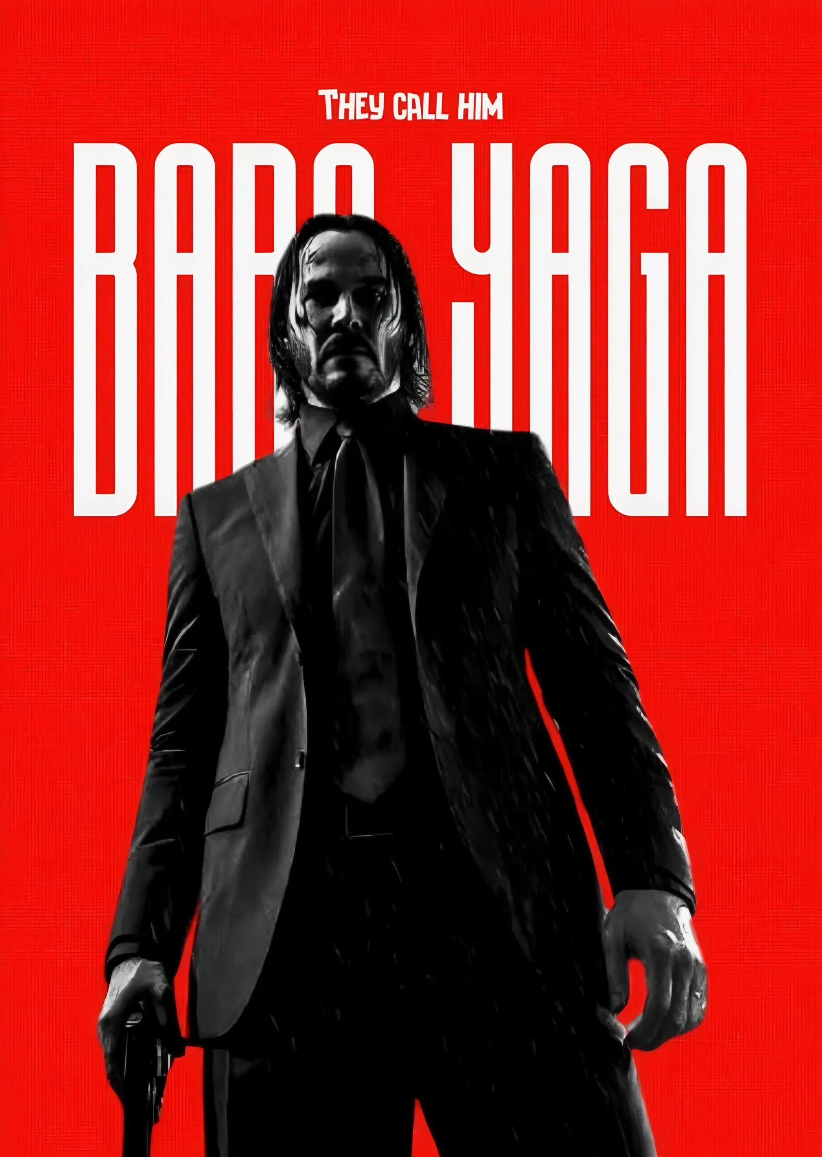 John Wick: Baba Yaga Kırmızı Afiş metal tablo