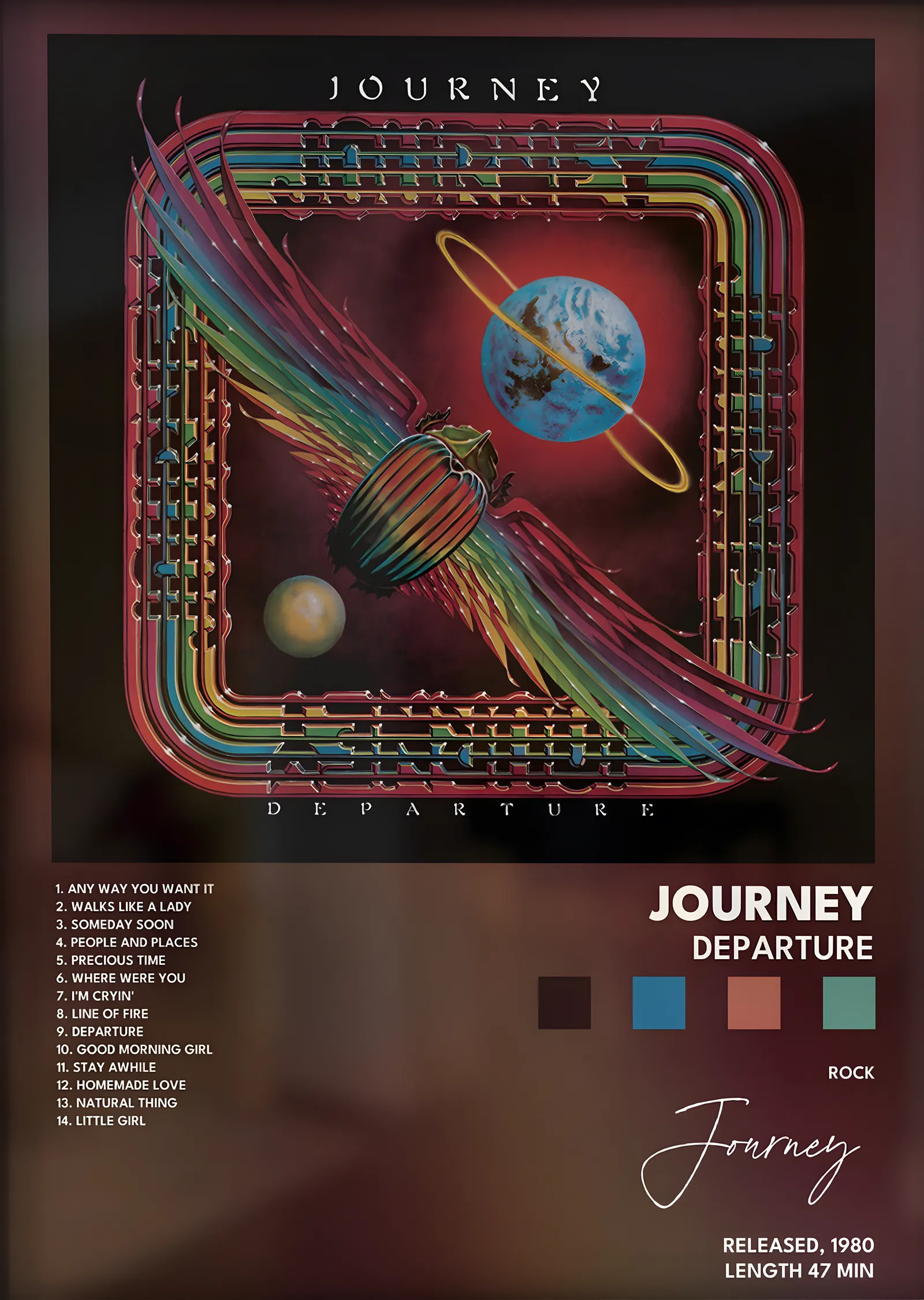Journey: Departure metal tablo