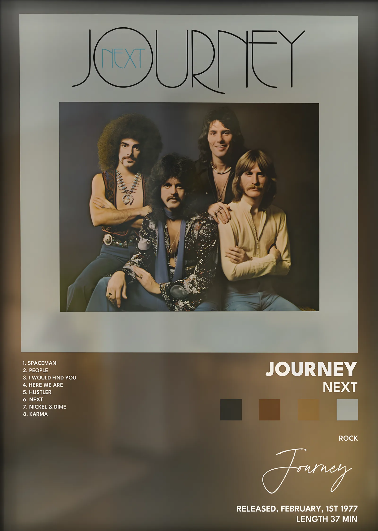 Journey: Next metal tablo