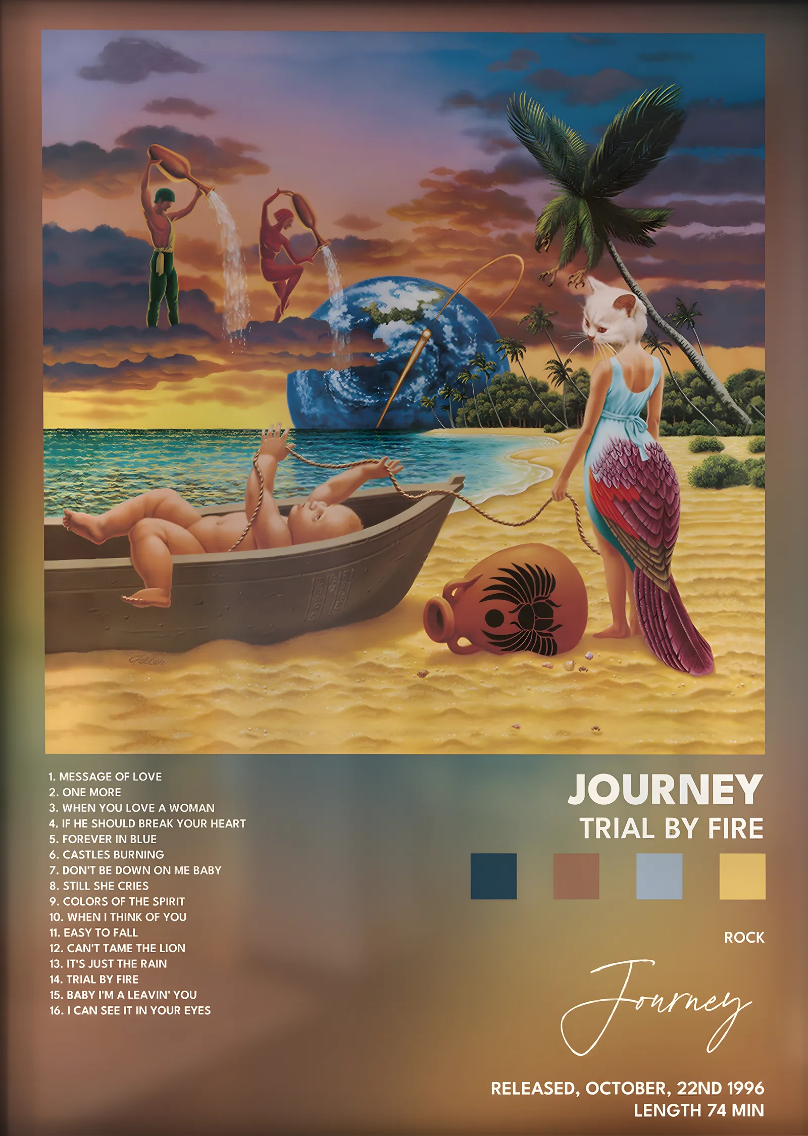 Journey: Trial by Fire metal tablo