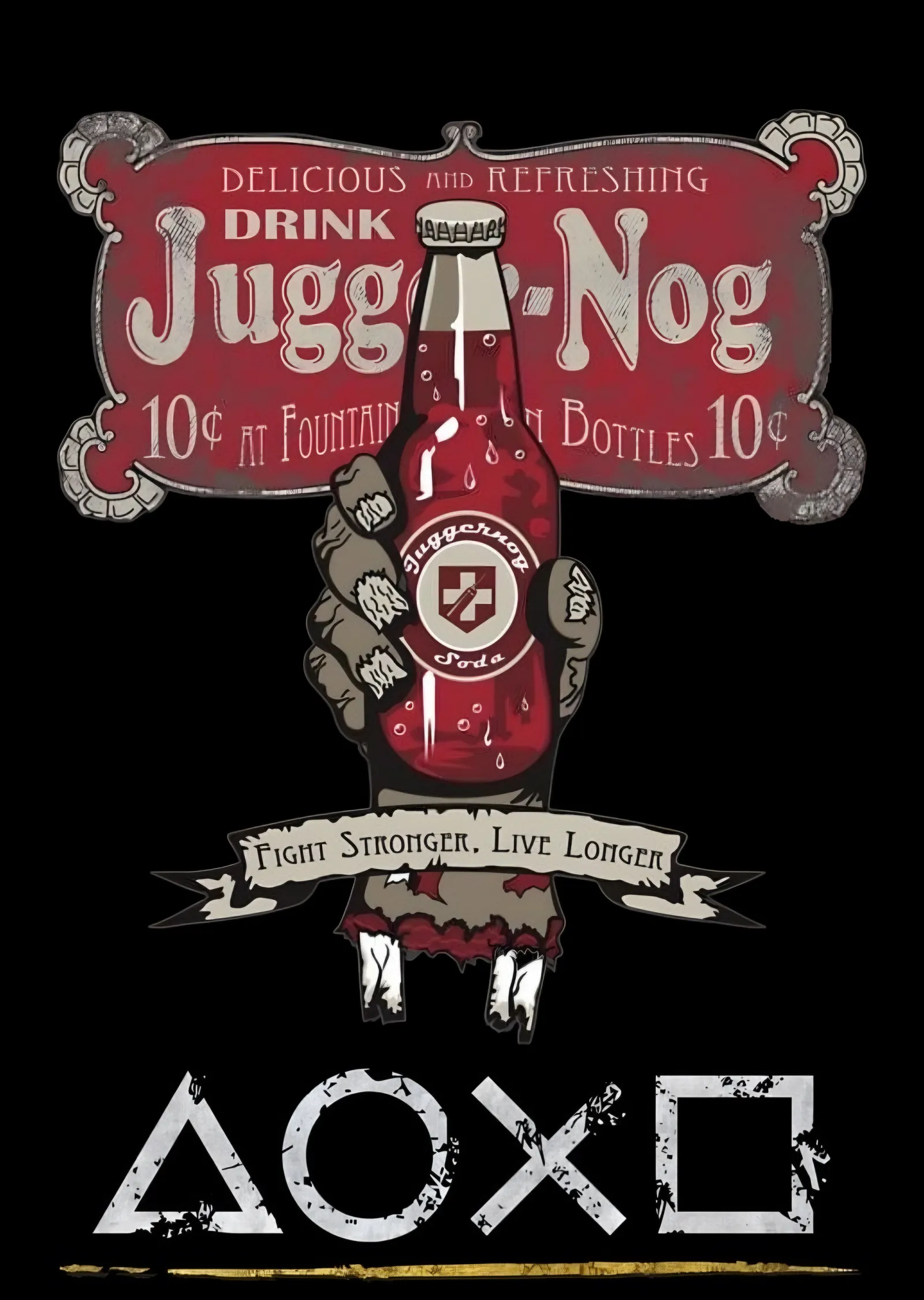 Jugger-Nog Şişesi - Call of Duty Zombies metal tablo