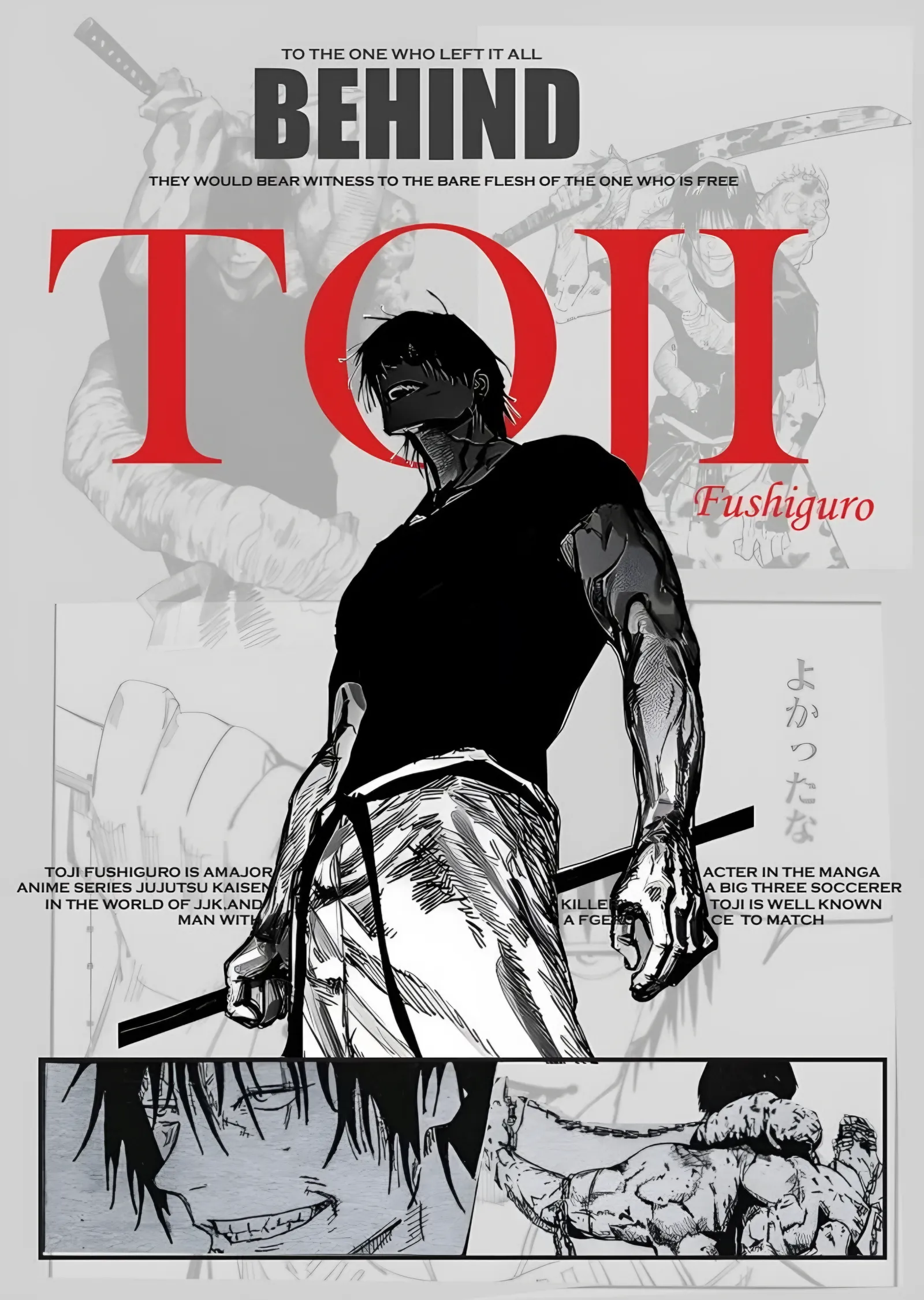 Jujutsu Kaisen - Toji Fushiguro Manga Düzeni metal tablo