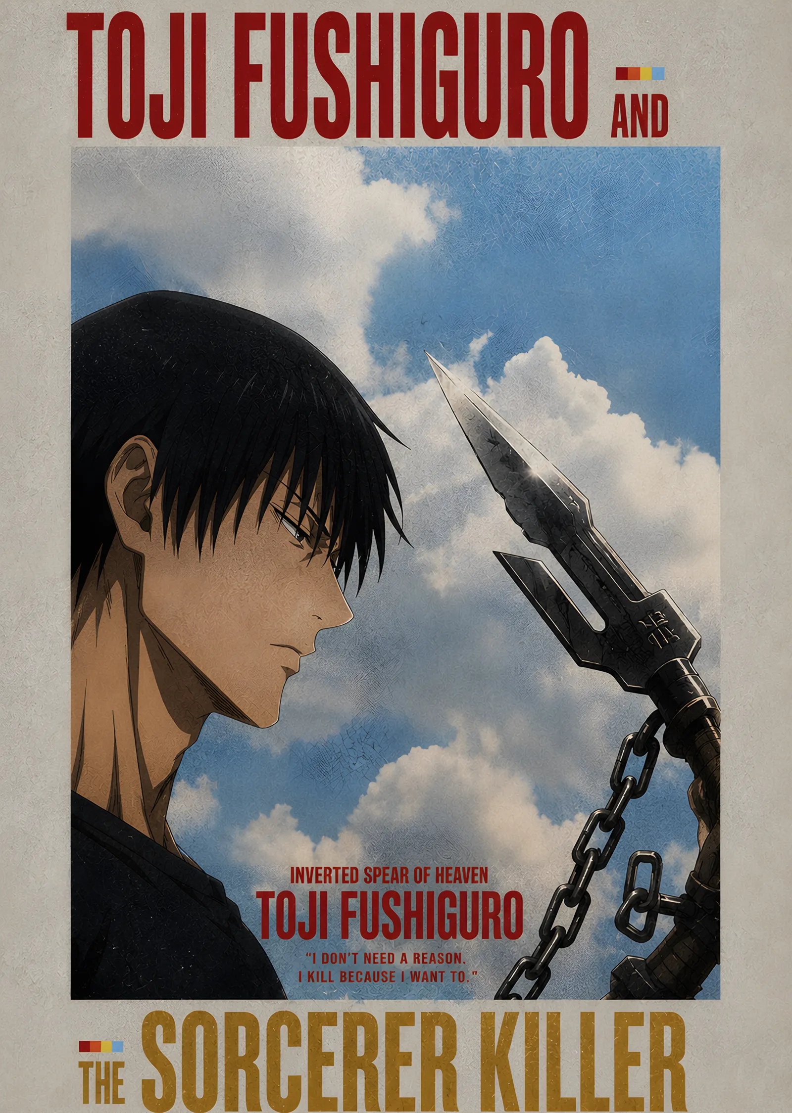 Jujutsu Kaisen - Toji Fushiguro The Sorcerer Killer metal tablo