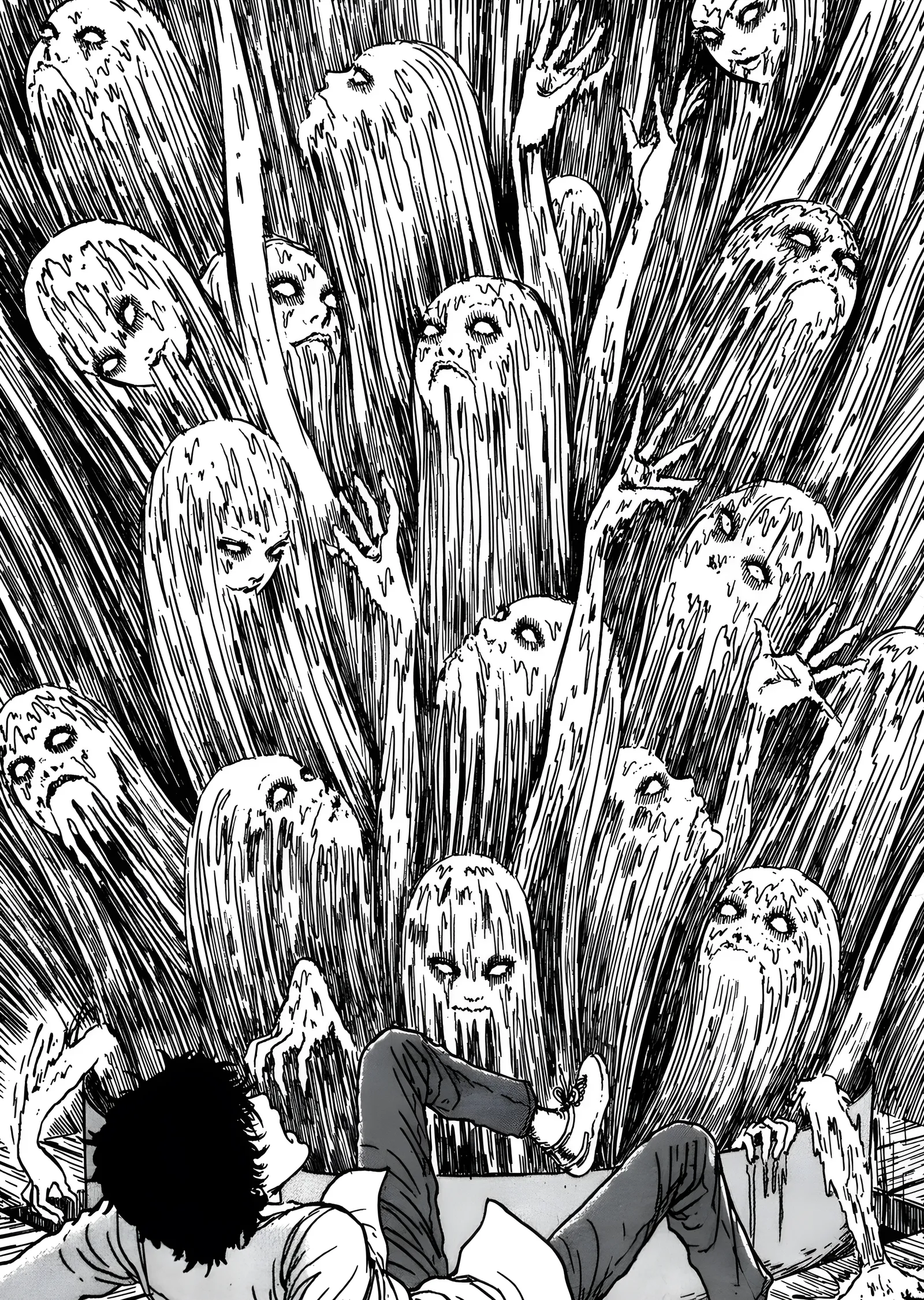 Junji Ito Hayalet Kalabalığı metal tablo