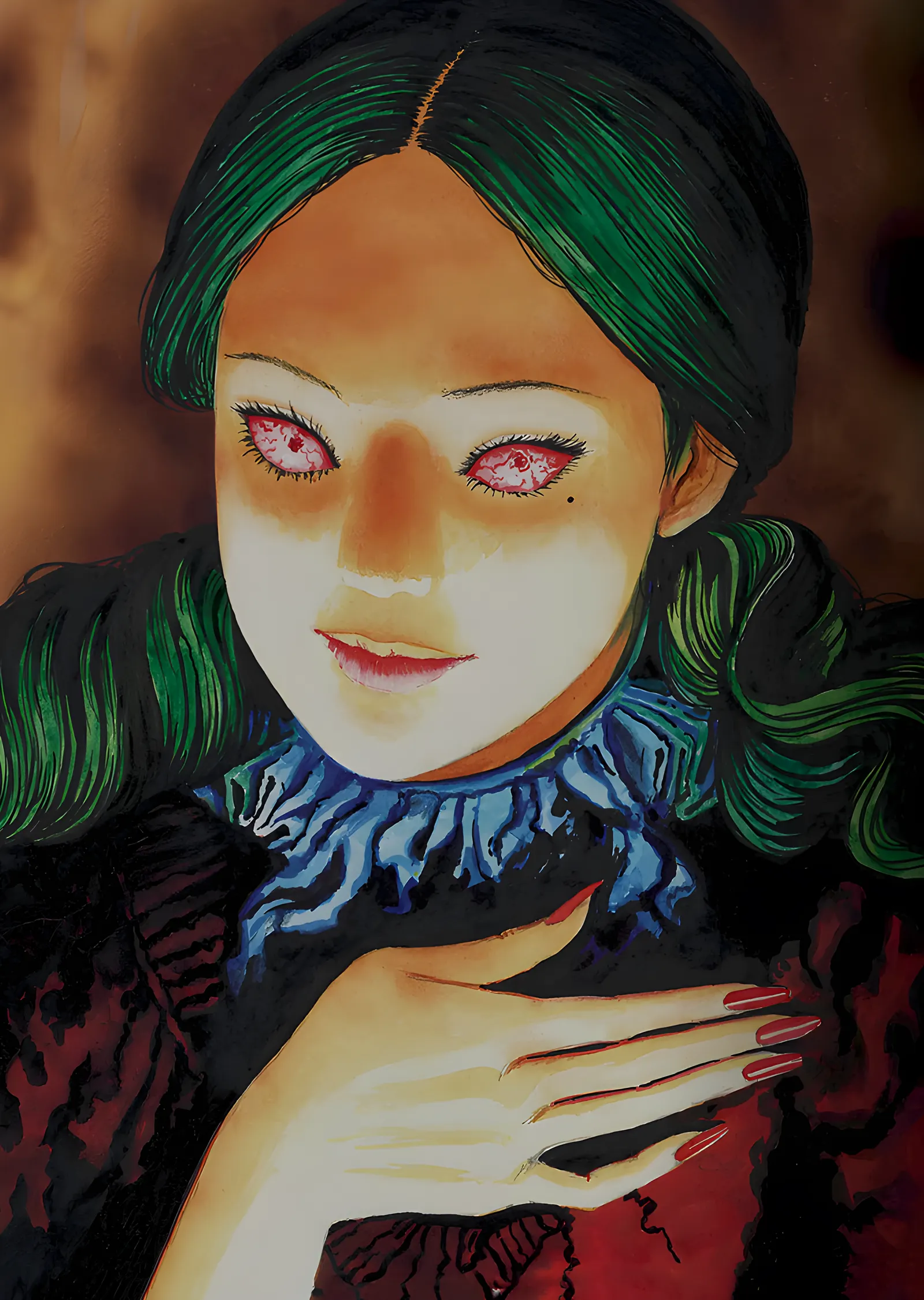 Junji Ito - Kızıl Bakış metal tablo