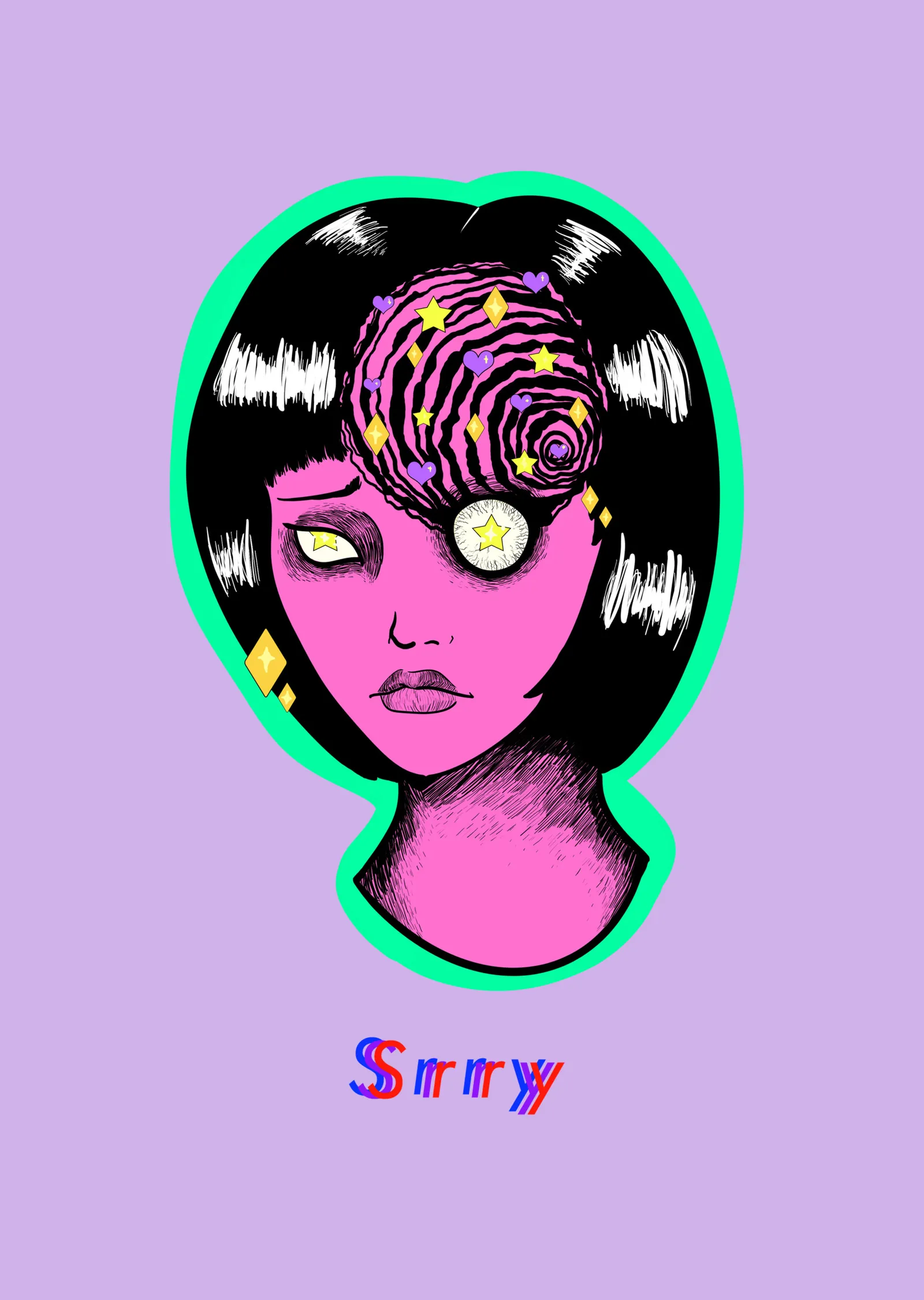 Junji Ito Spiral Bakış metal tablo