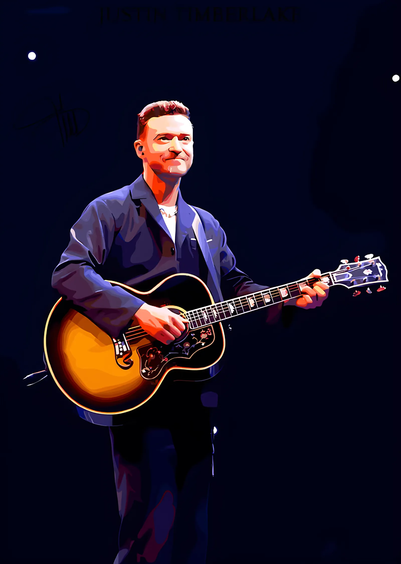 Justin Timberlake - Gitar metal tablo